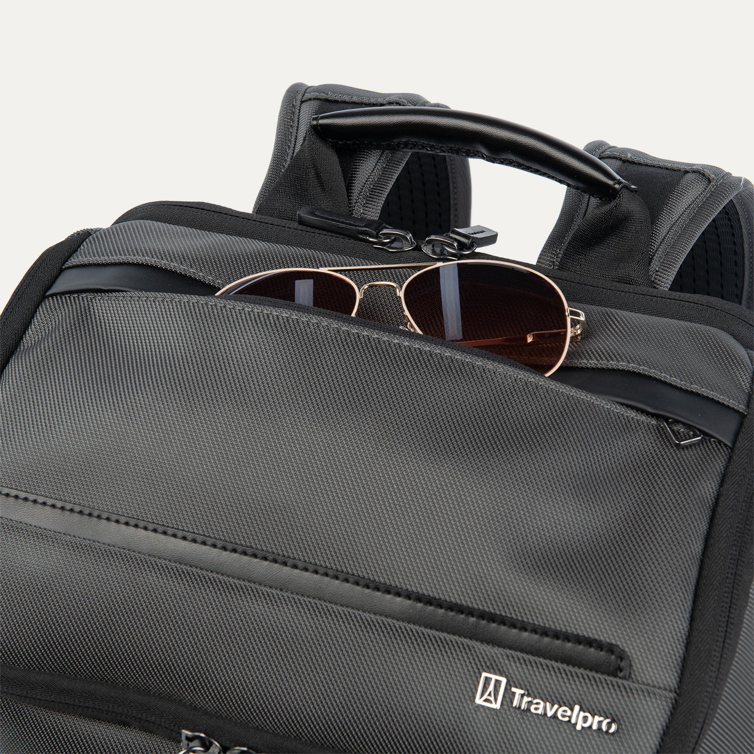 Travelpro Crew Executive Choice 3 Medium Top Load Backpack in Titanium Grey — lifestyle