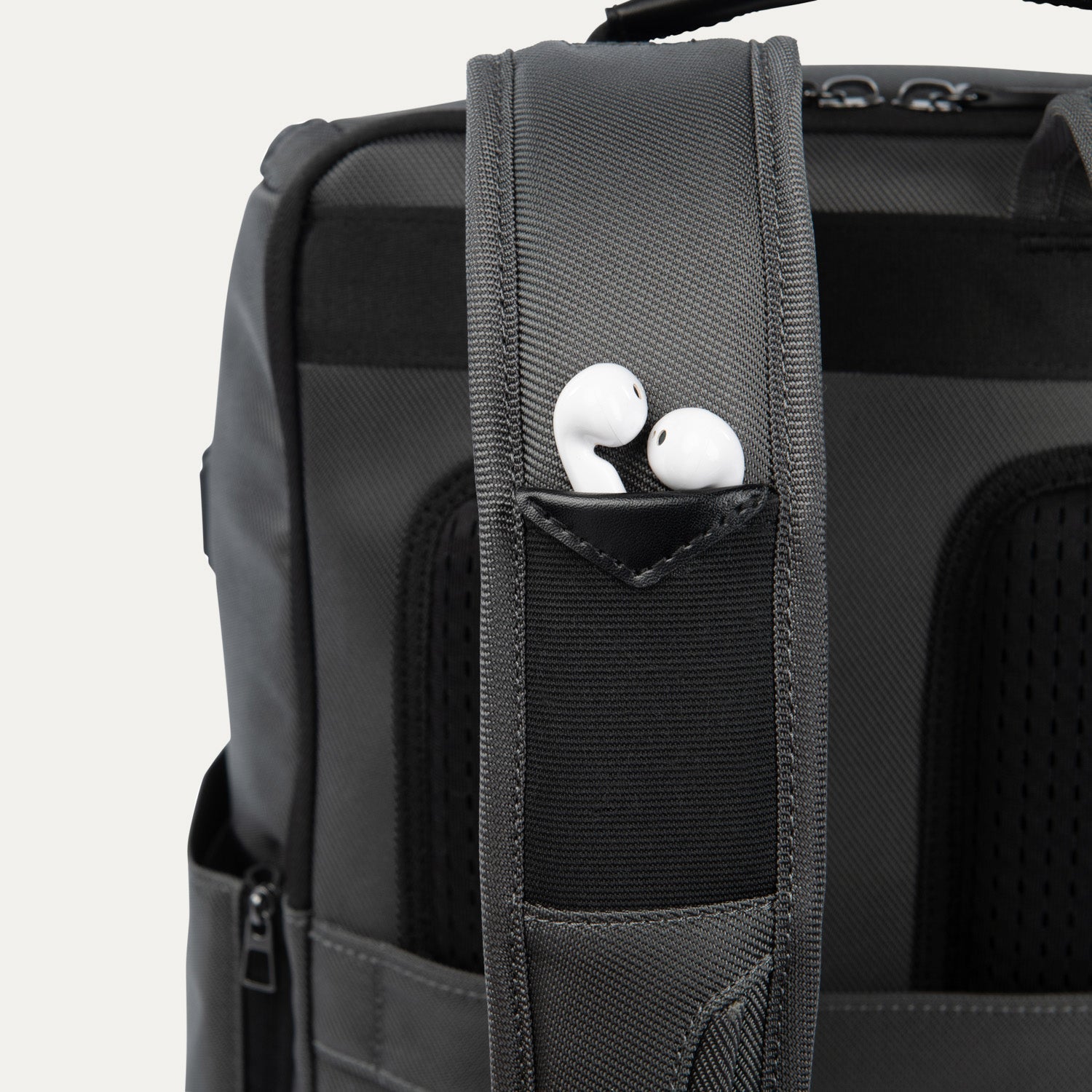 Travelpro Crew Executive Choice 3 Medium Top Load Backpack in Titanium Grey — detail view