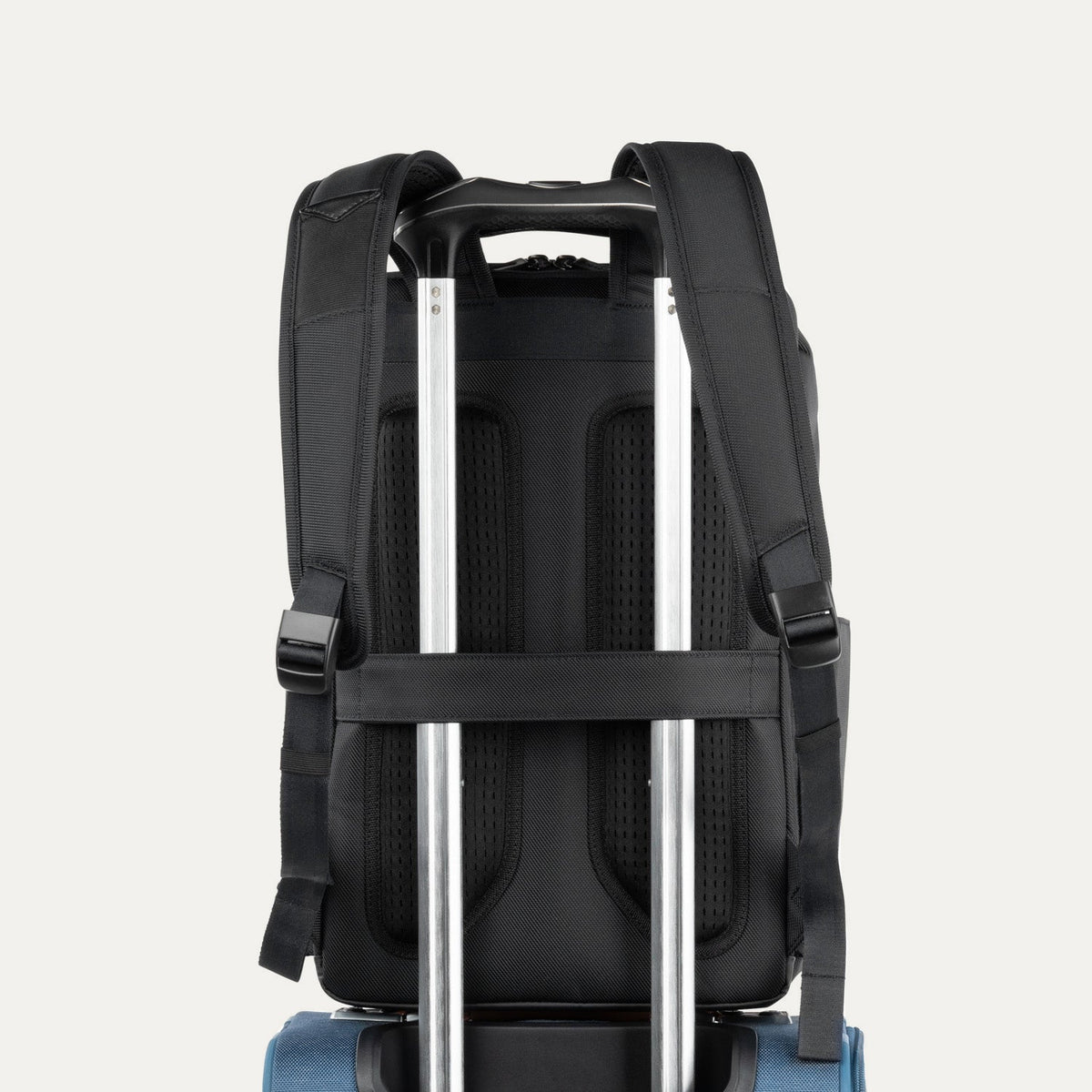 Travelpro Crew Executive Choice 3 Slim Laptop Backpack in Jet Black — back view