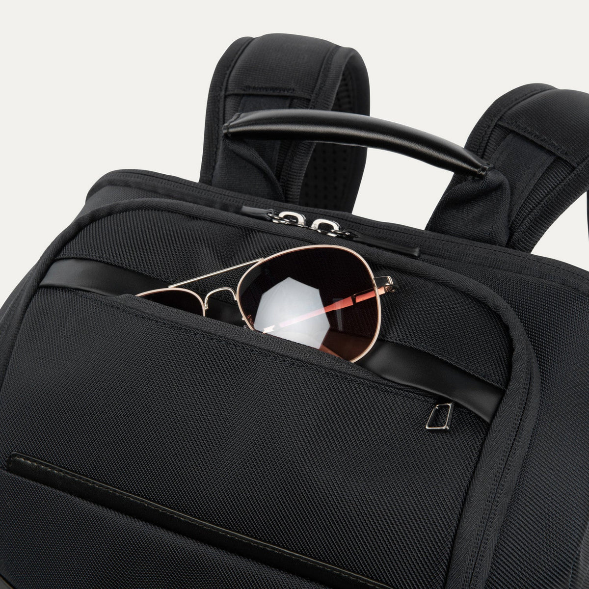 Travelpro Crew Executive Choice 3 Slim Laptop Backpack in Jet Black — detail view 2