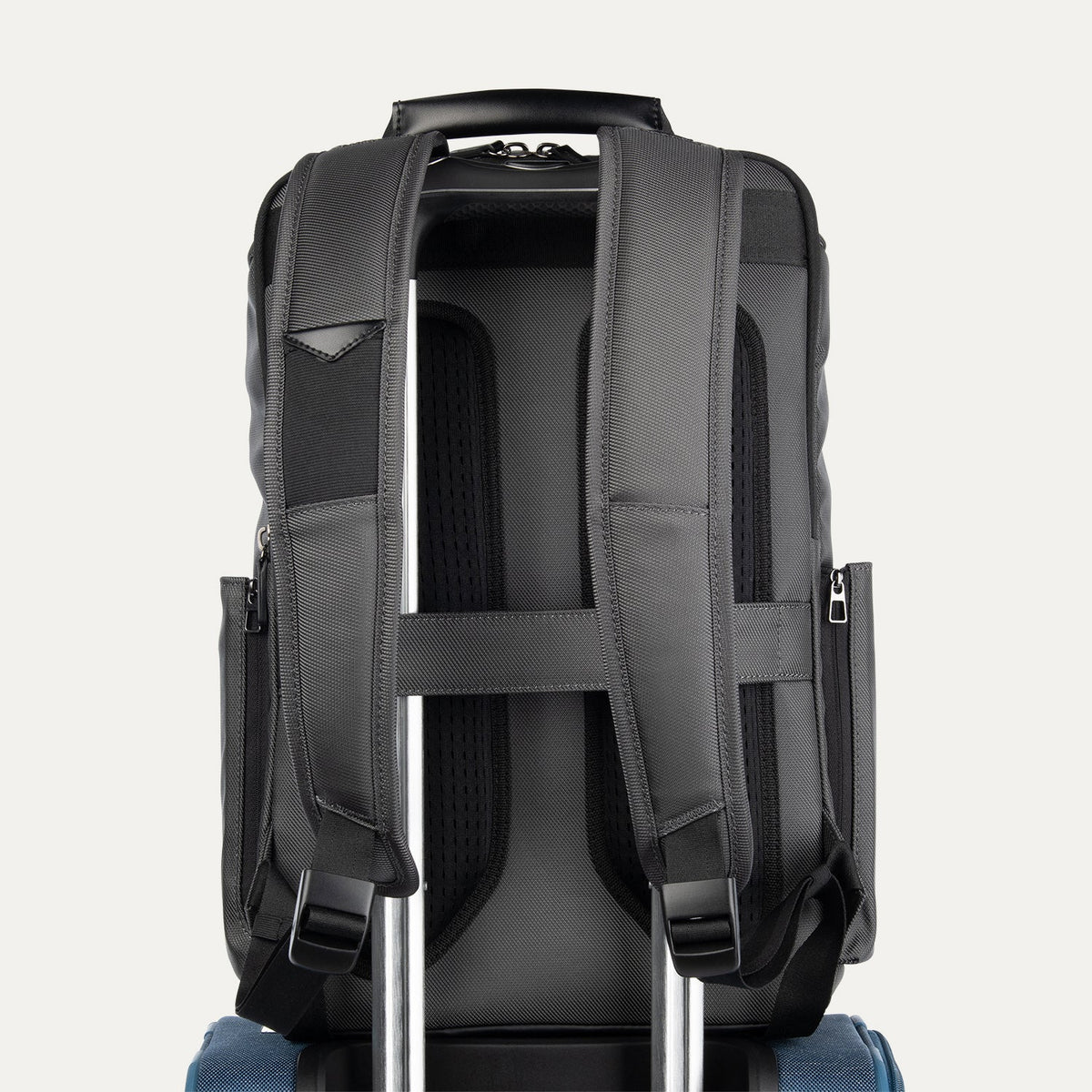 Travelpro Crew Executive Choice 3 Slim Laptop Backpack in Grey — back view