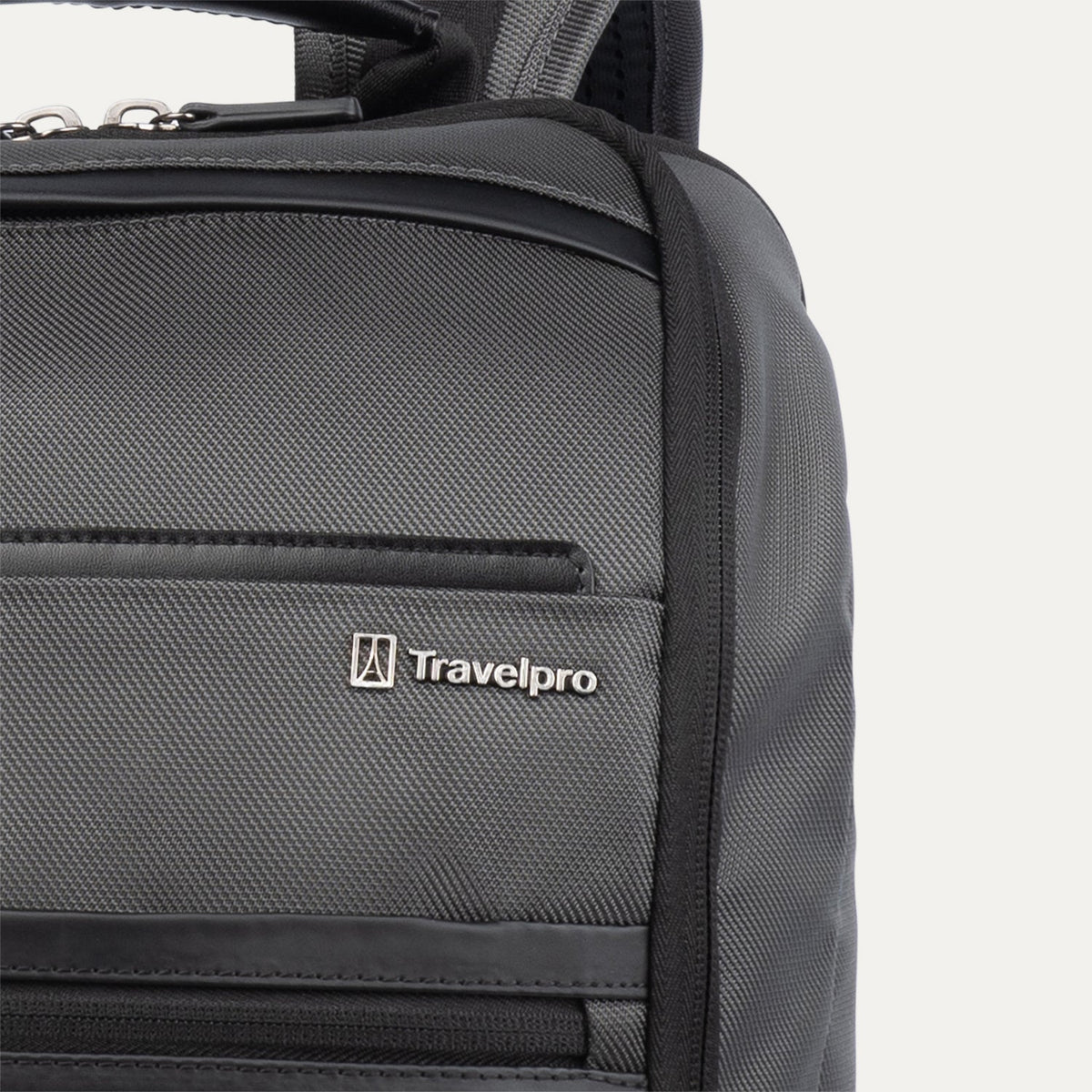 Travelpro Crew Executive Choice 3 Slim Laptop Backpack in Grey — detail view 2