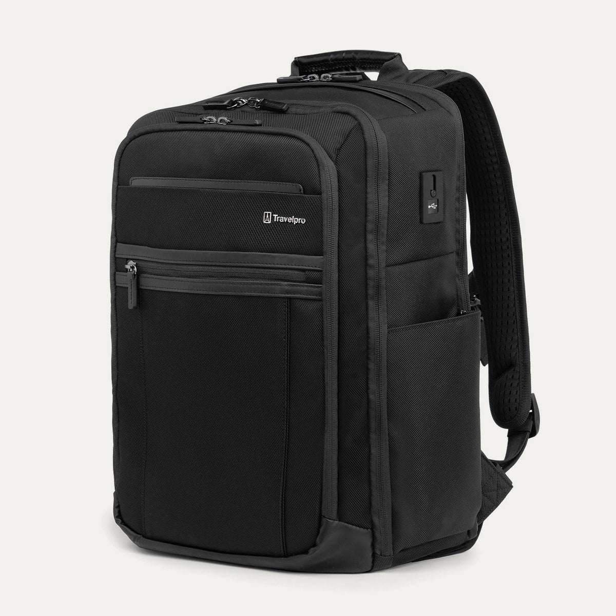 Travelpro Crew Executive Choice 3 Large Travel Backpack in Jet Black — front view