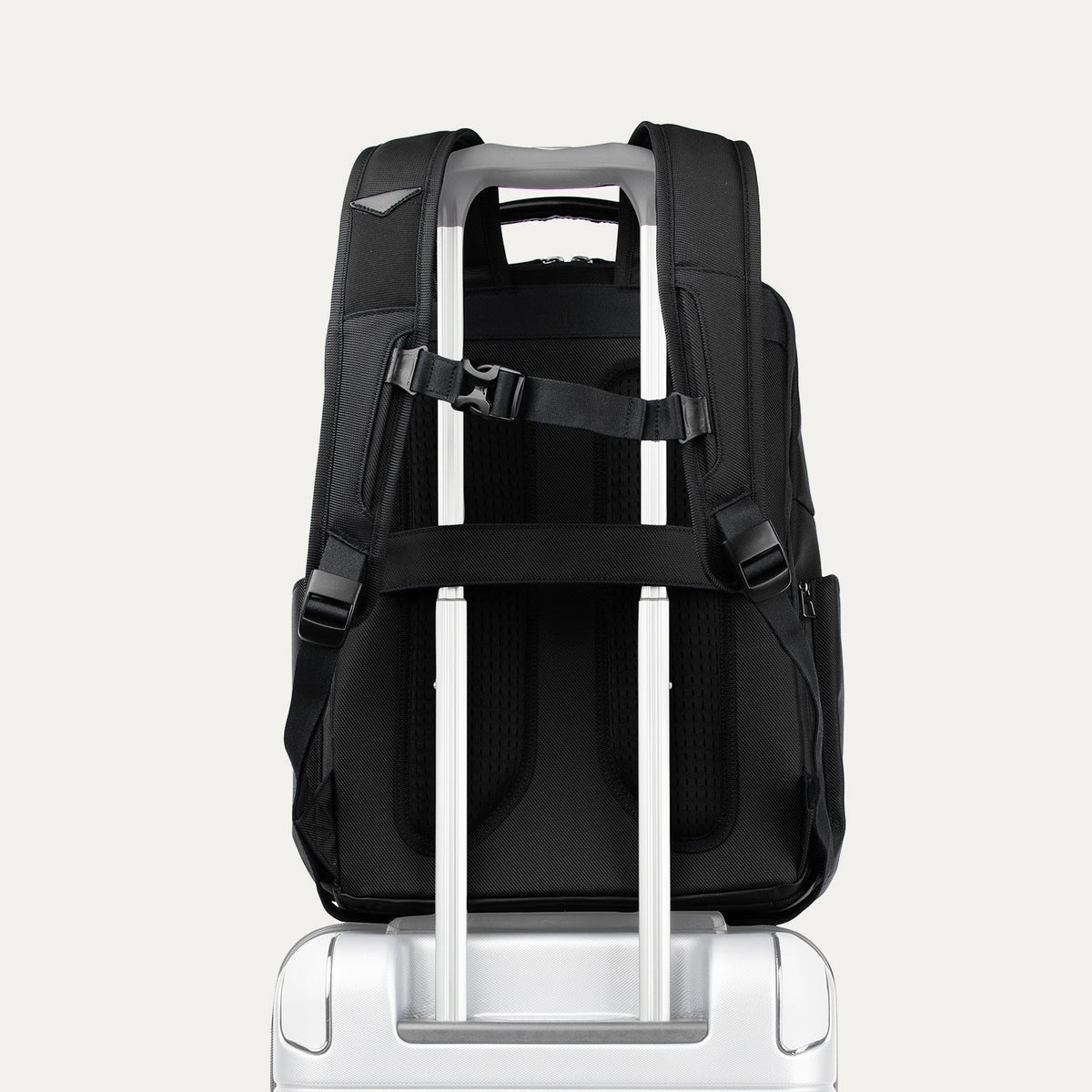 Travelpro Crew Executive Choice 3 Large Travel Backpack in Jet Black — back view