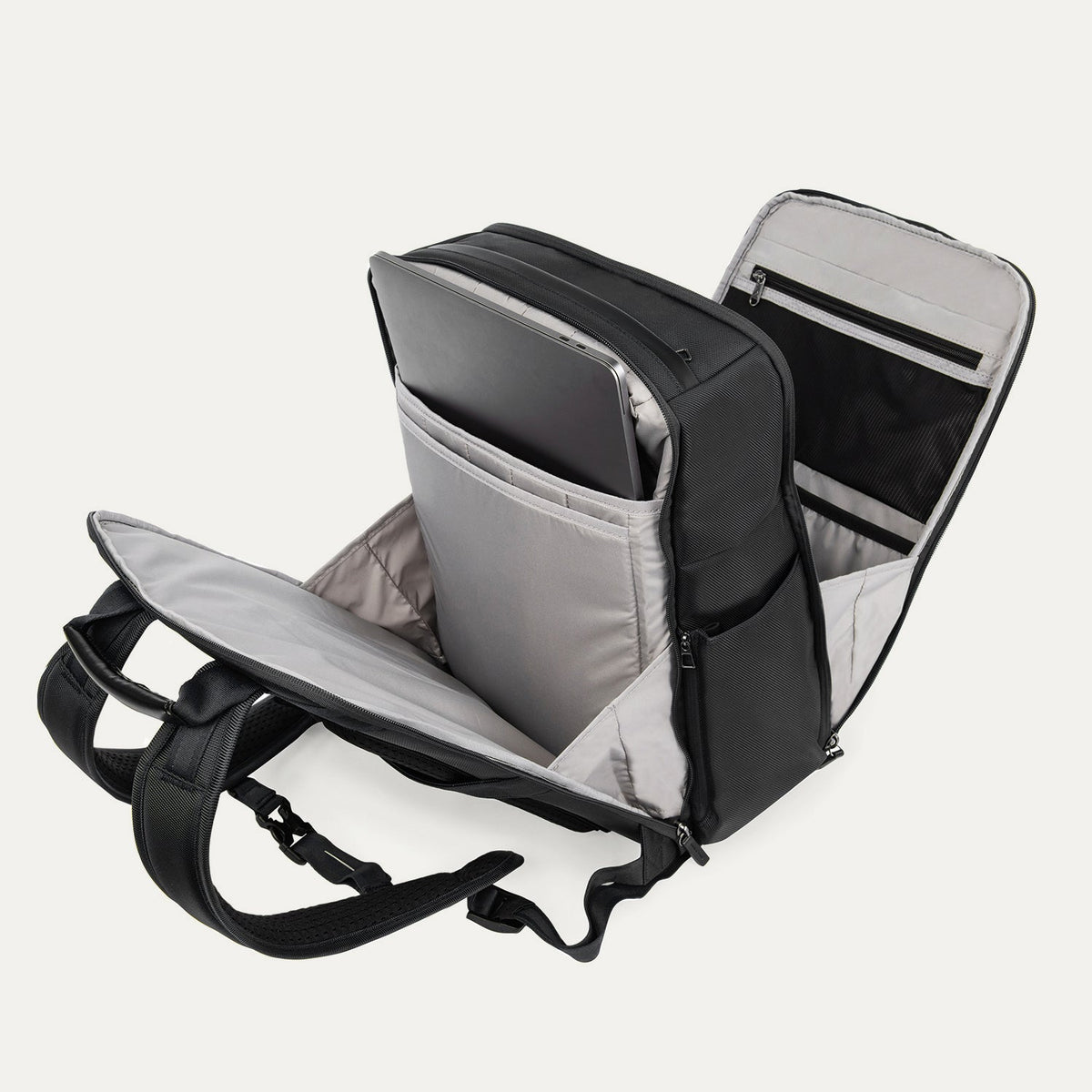 Travelpro Crew Executive Choice 3 Large Travel Backpack in Jet Black — interior view