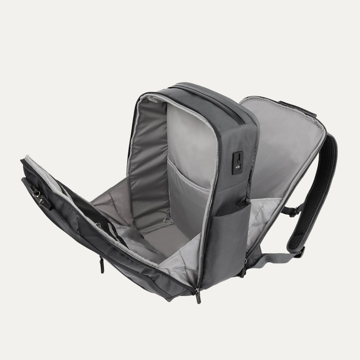 Travelpro Crew Executive Choice 3 Large Travel Backpack in Grey — interior view 2