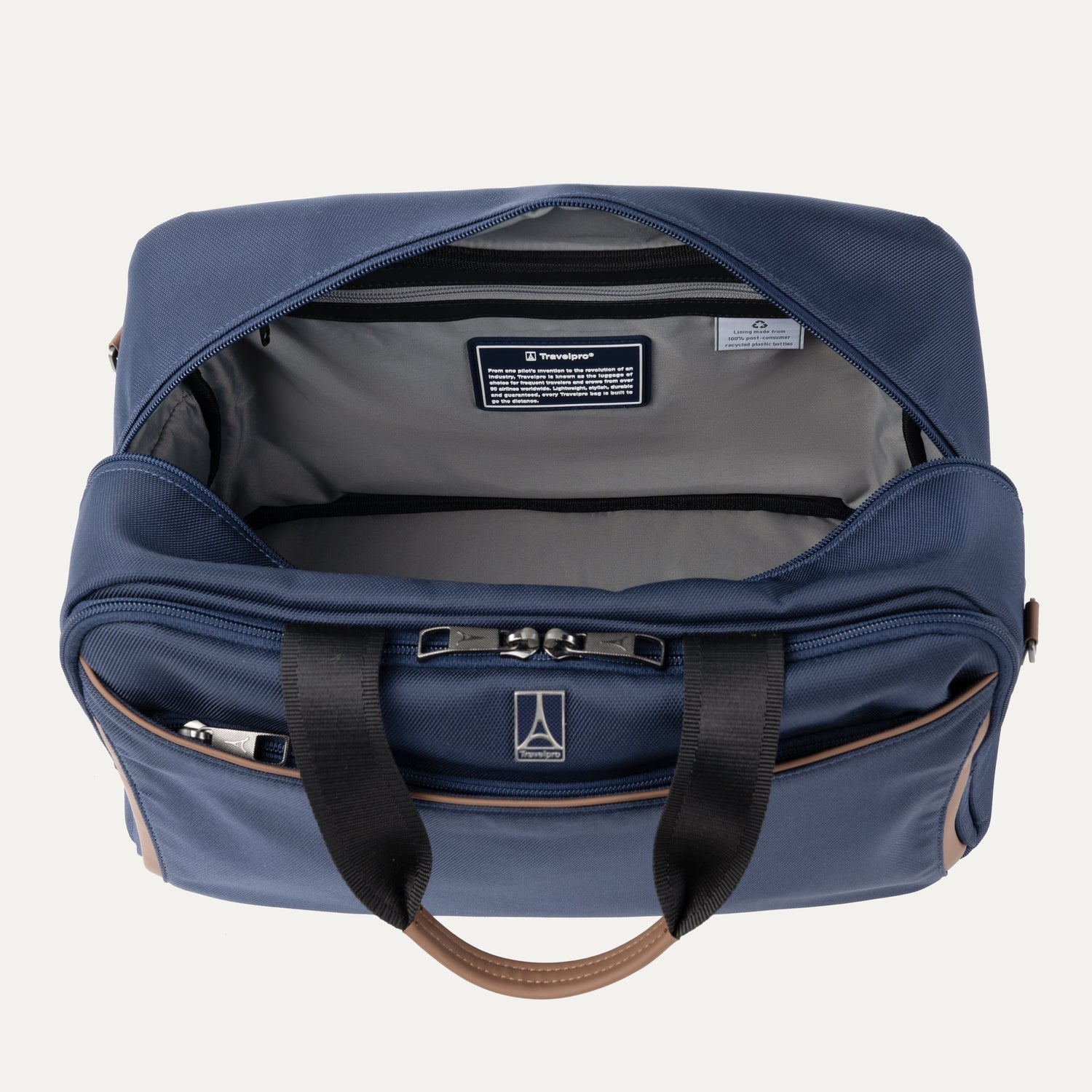 Travelpro Crew Classic UnderSeat Tote in Patriot Blue — angle view 2