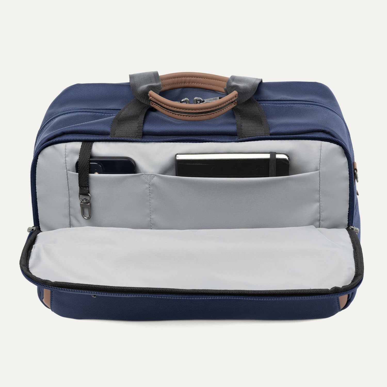 Travelpro Crew Classic UnderSeat Tote in Patriot Blue — interior view