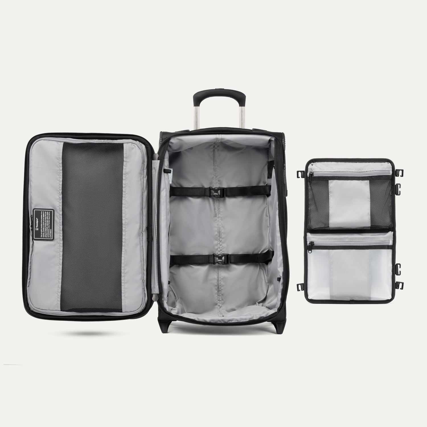 Travelpro Crew Classic Carry-On Expandable Rollaboard in Black — back view