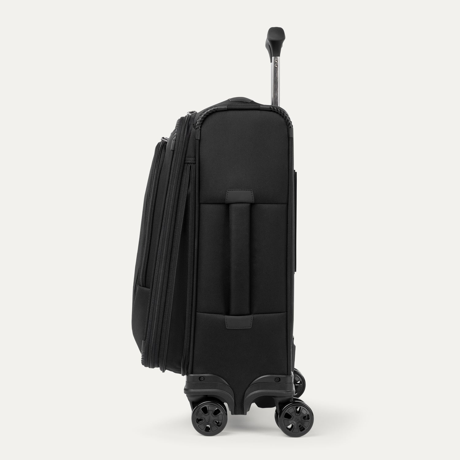 Travelpro Crew Classic Compact Carry-On Expandable Spinner in Black — detail view