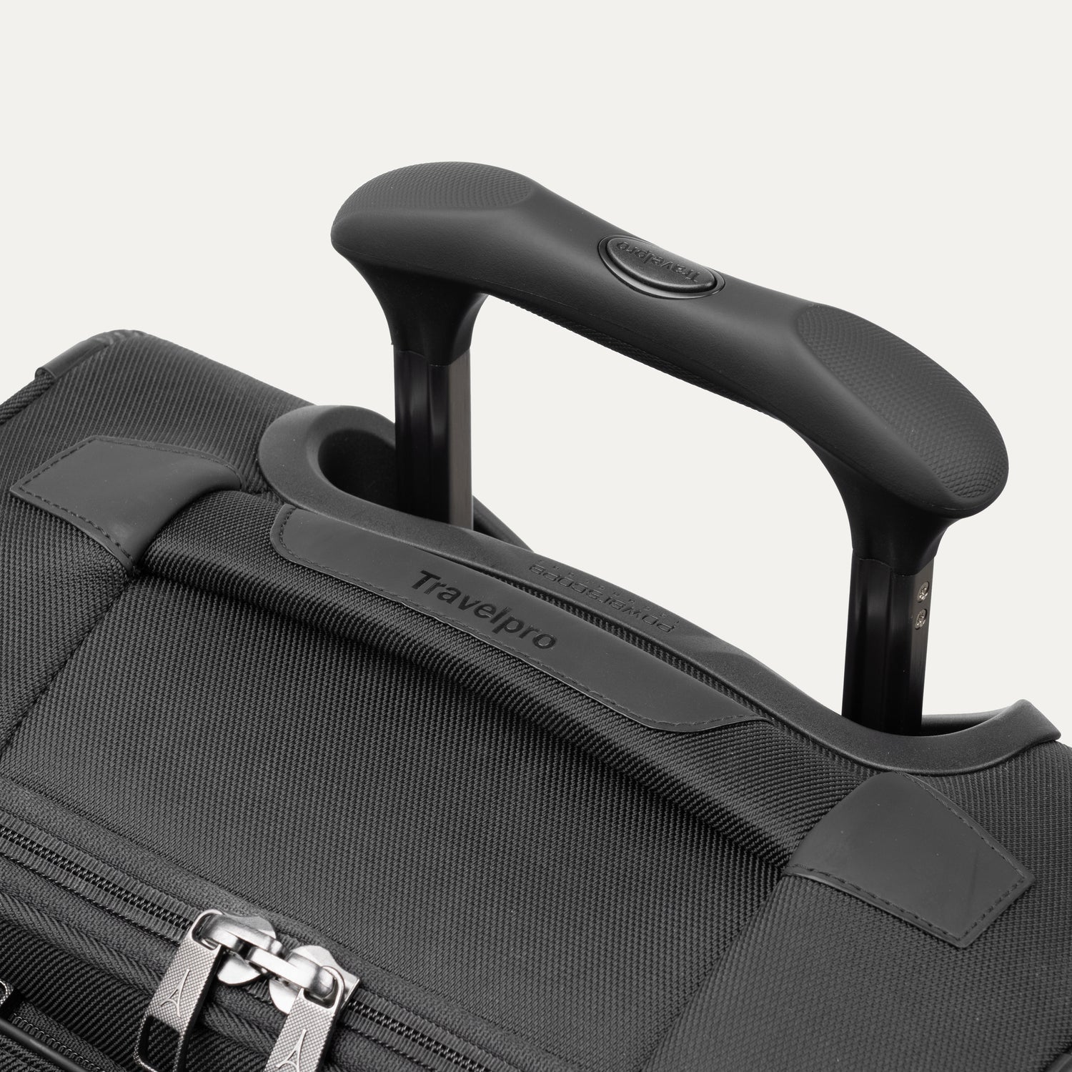 Travelpro Crew Classic Compact Carry-On Expandable Spinner in Black — lifestyle 3