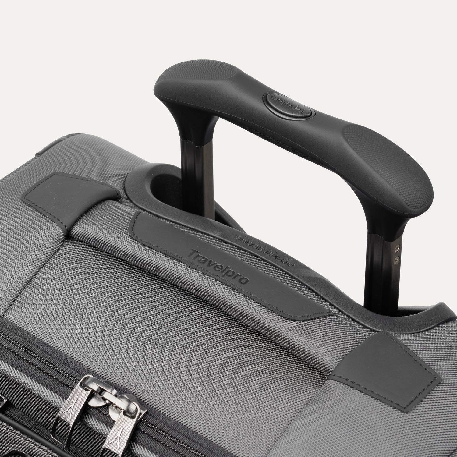 Travelpro Crew Classic Compact Carry-On Expandable Spinner in Titanium Grey — lifestyle