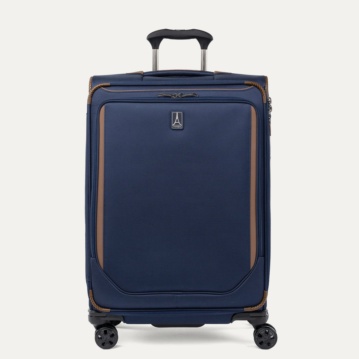 Travelpro Crew Classic Medium Check-In Spinner in Patriot Blue — front view # color_Patriot Blue
