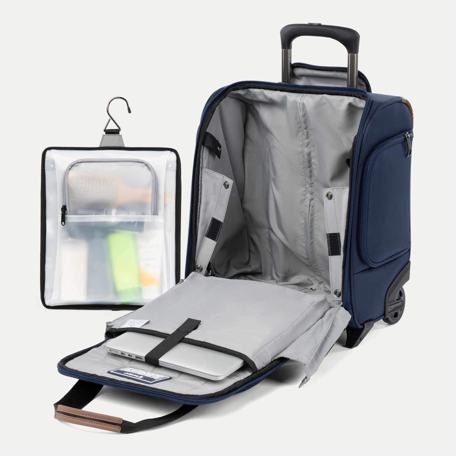 Travelpro Crew Classic Rolling UnderSeat Carry-On in Patriot Blue — back view
