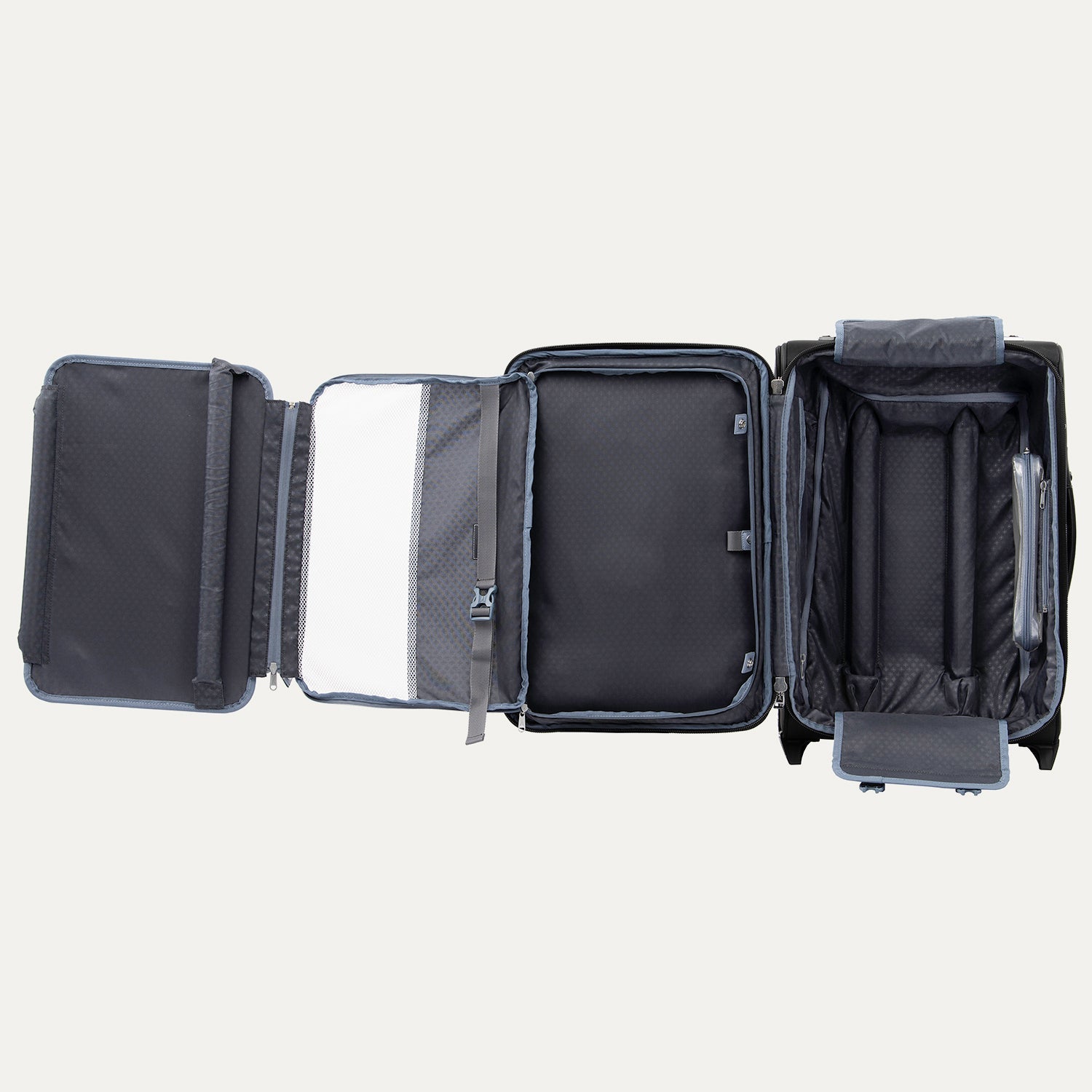 Travelpro Platinum Elite 22" Carry-On Expandable Rollaboard in Shadow Black — angle view 4