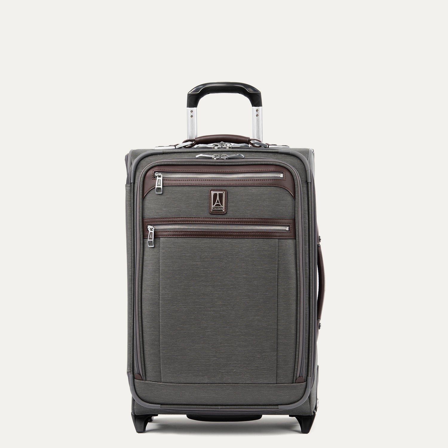 Travelpro Platinum Elite 22" Carry-On Expandable Rollaboard in Vintage Grey — front view