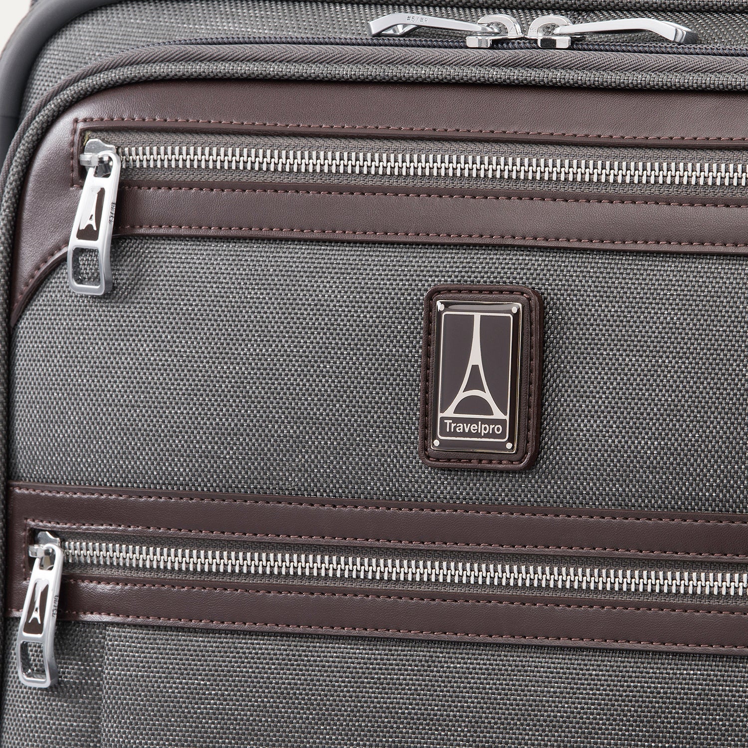 Travelpro Platinum Elite 22" Carry-On Expandable Rollaboard in Vintage Grey — angle view 8