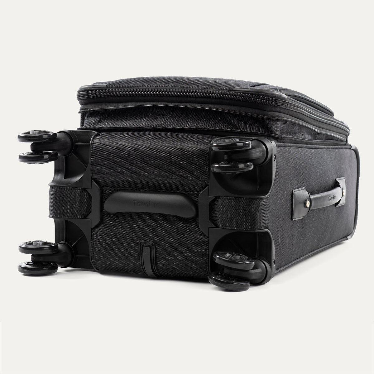 Travelpro Platinum Elite 21” Expandable Carry-On Spinner in Intrigue Black — detail view 2