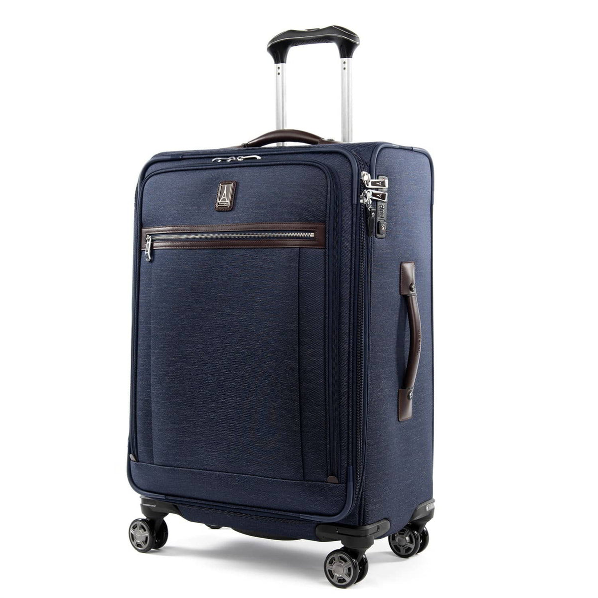 Travelpro Platinum Elite 25" Expandable Spinner in True Navy — front view # color_True Navy