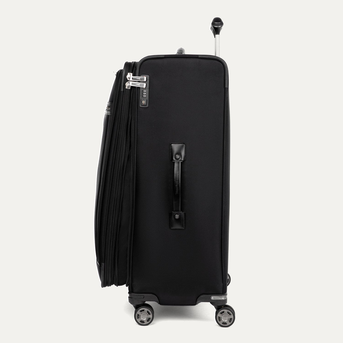 Travelpro Platinum Elite 29” Expandable Spinner in Shadow Black — angle view 2 # color_Shadow Black