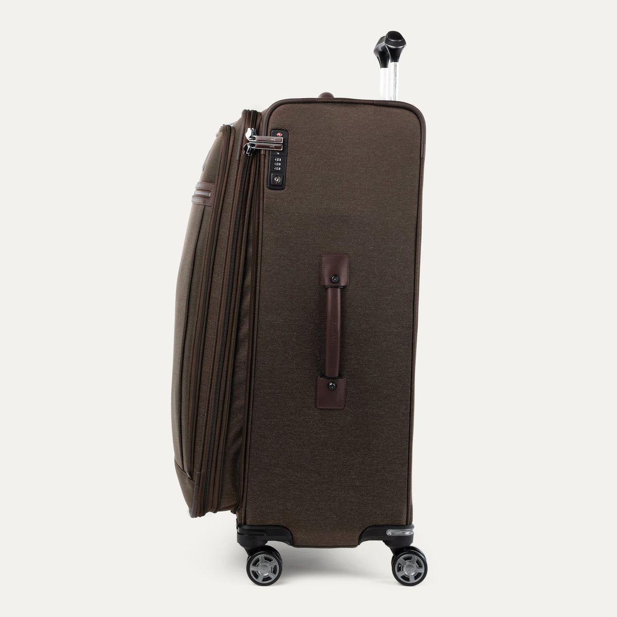 Travelpro Platinum Elite 29” Expandable Spinner in Rich Espresso — angle view 2