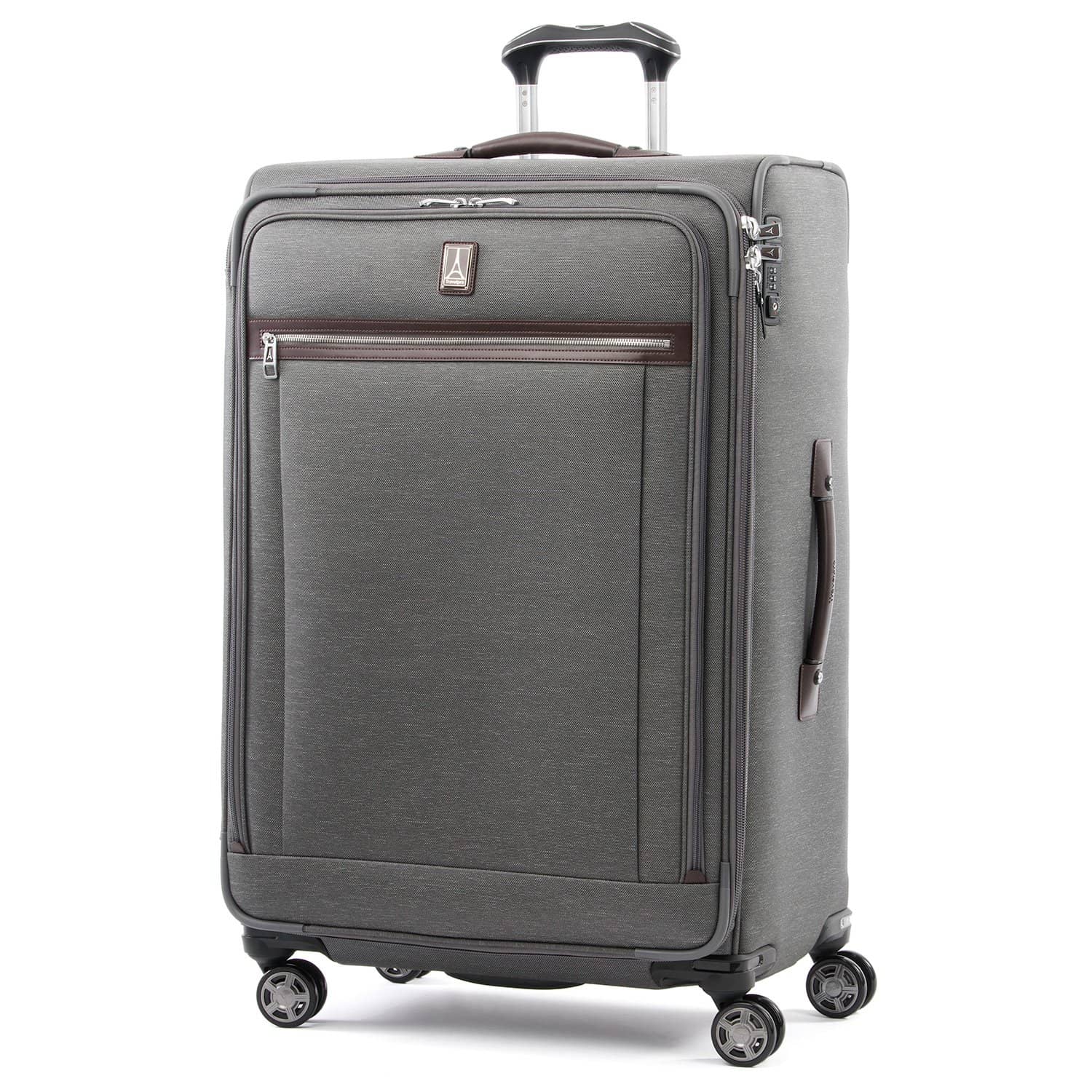 Travelpro Platinum Elite 29” Expandable Spinner in Vintage Grey — front view # color_Vintage Grey