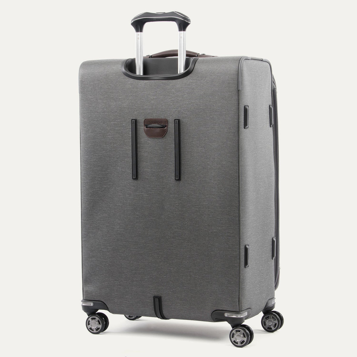 Travelpro Platinum Elite 29” Expandable Spinner in Vintage Grey — back view