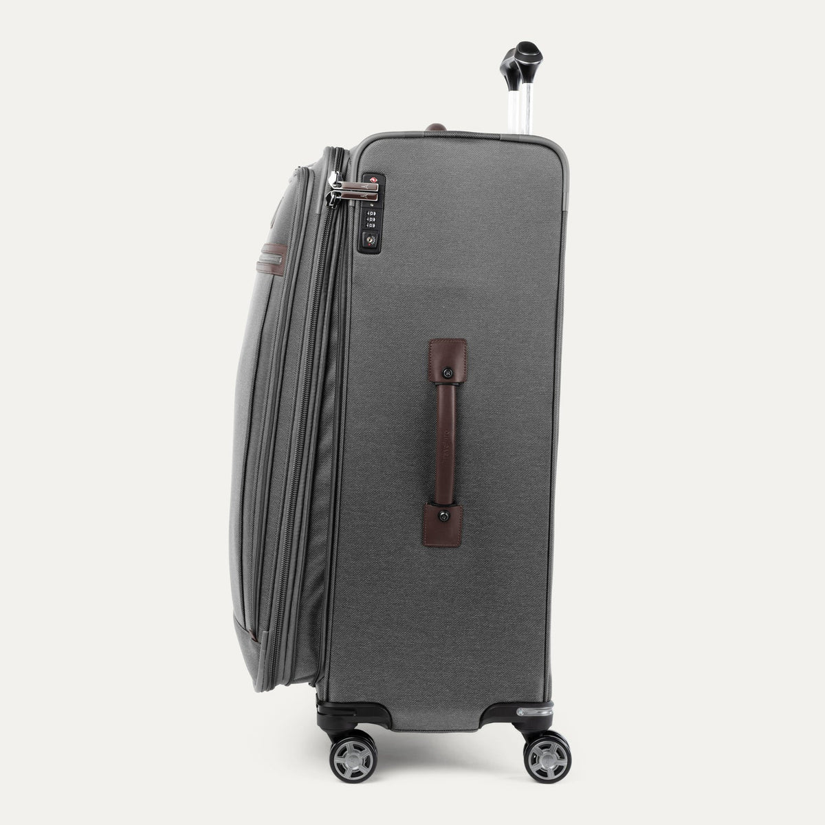 Travelpro Platinum Elite 29” Expandable Spinner in Vintage Grey — angle view 2
