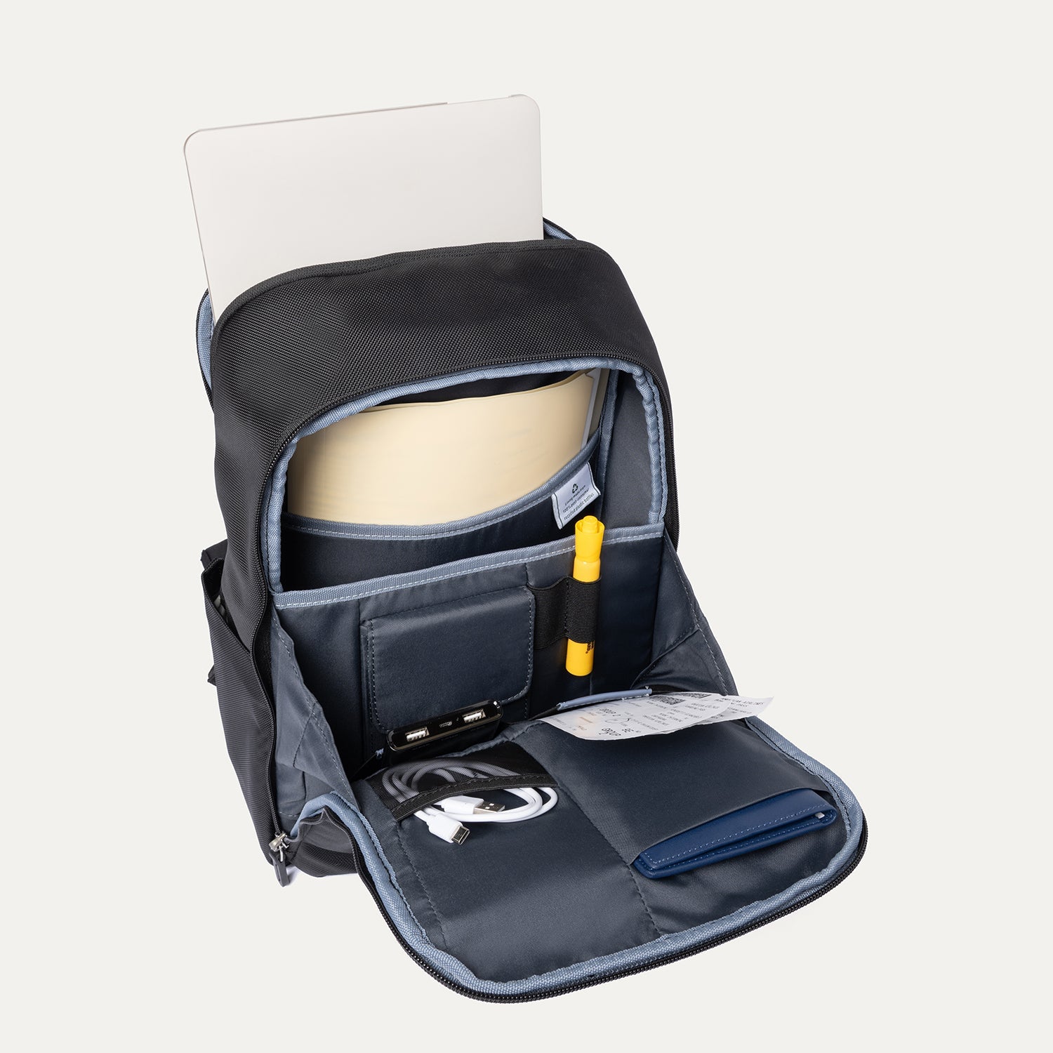 Travelpro Platinum Elite Slim Backpack in True Navy — angle view 2