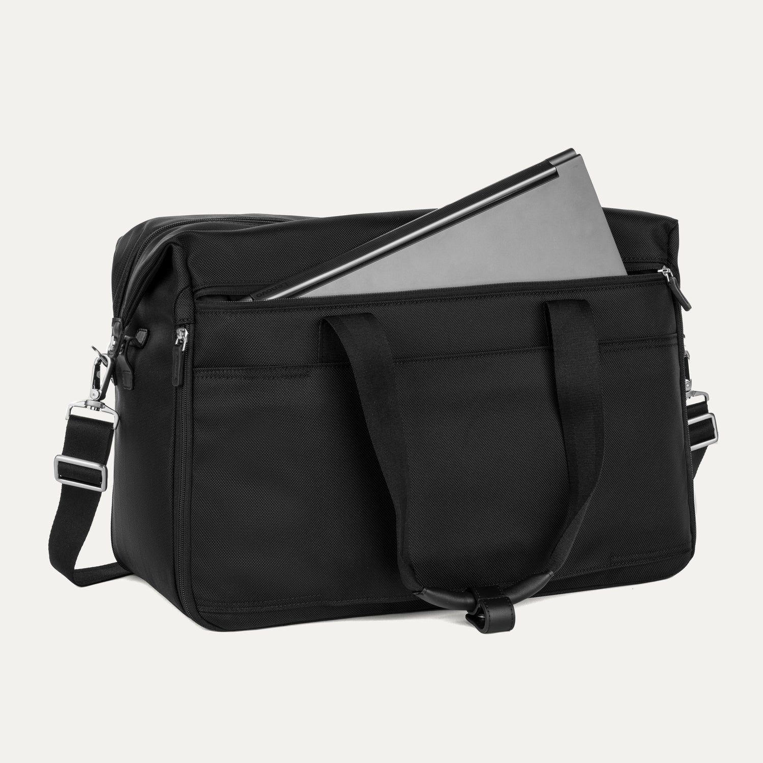Travelpro Platinum Elite Soft Duffel in Black — angle view 3