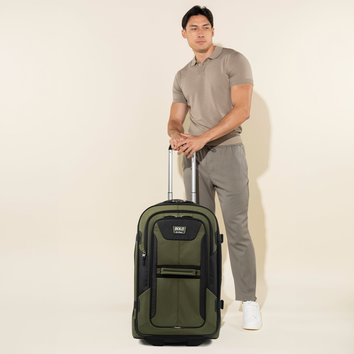 Travelpro Bold By Travelpro 28" Check-In Expandable Rollaboard in Olive Black — back view