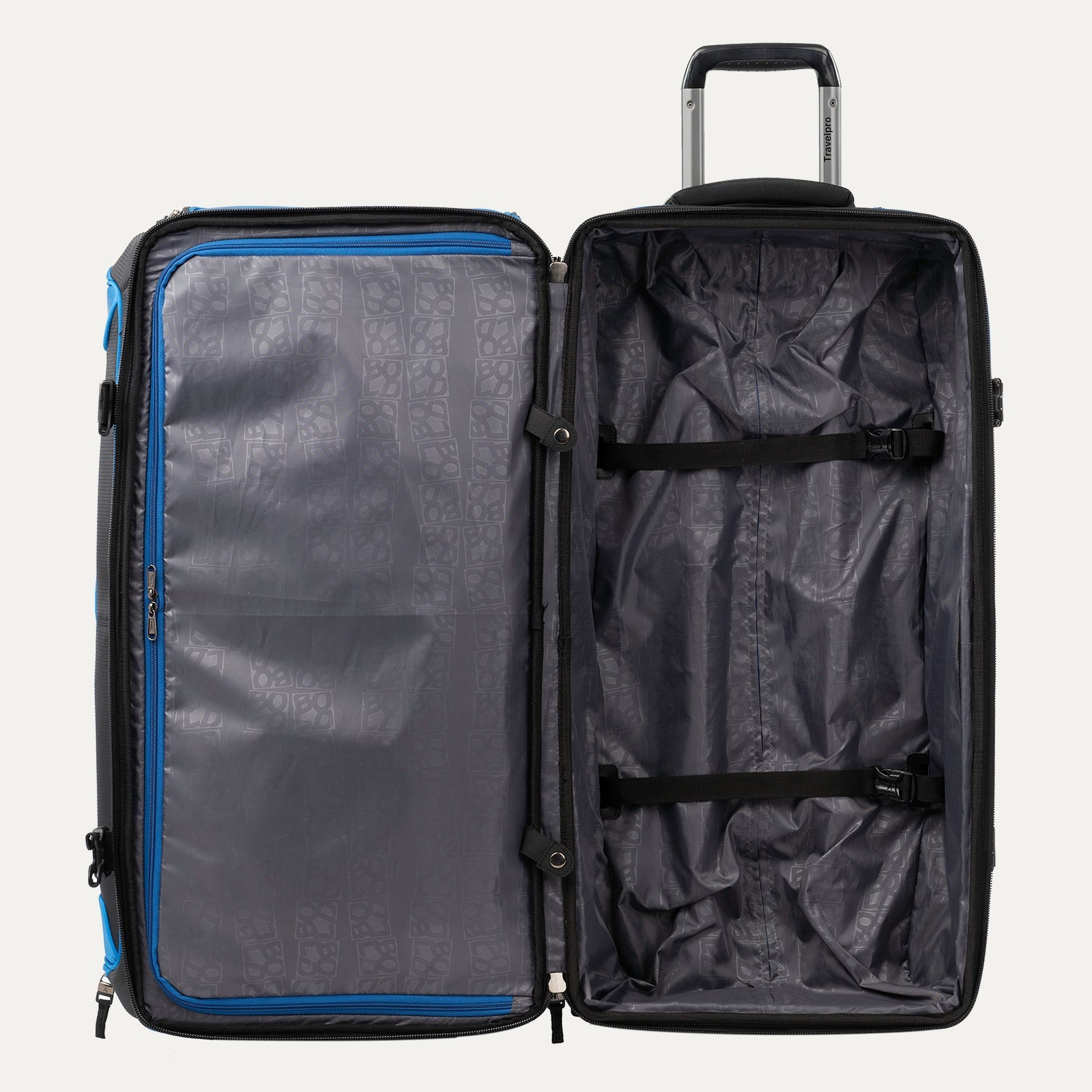 Travelpro Bold by Travelpro 30" Check-In Drop-Bottom Expandable Rolling Duffel in Blue Black — angle view 3