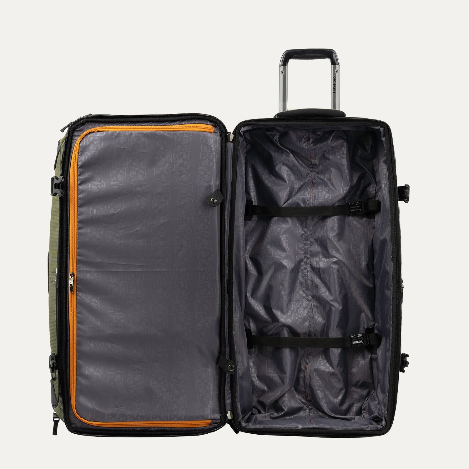 Travelpro Bold by Travelpro 30" Check-In Drop-Bottom Expandable Rolling Duffel in Olive Black — angle view 3