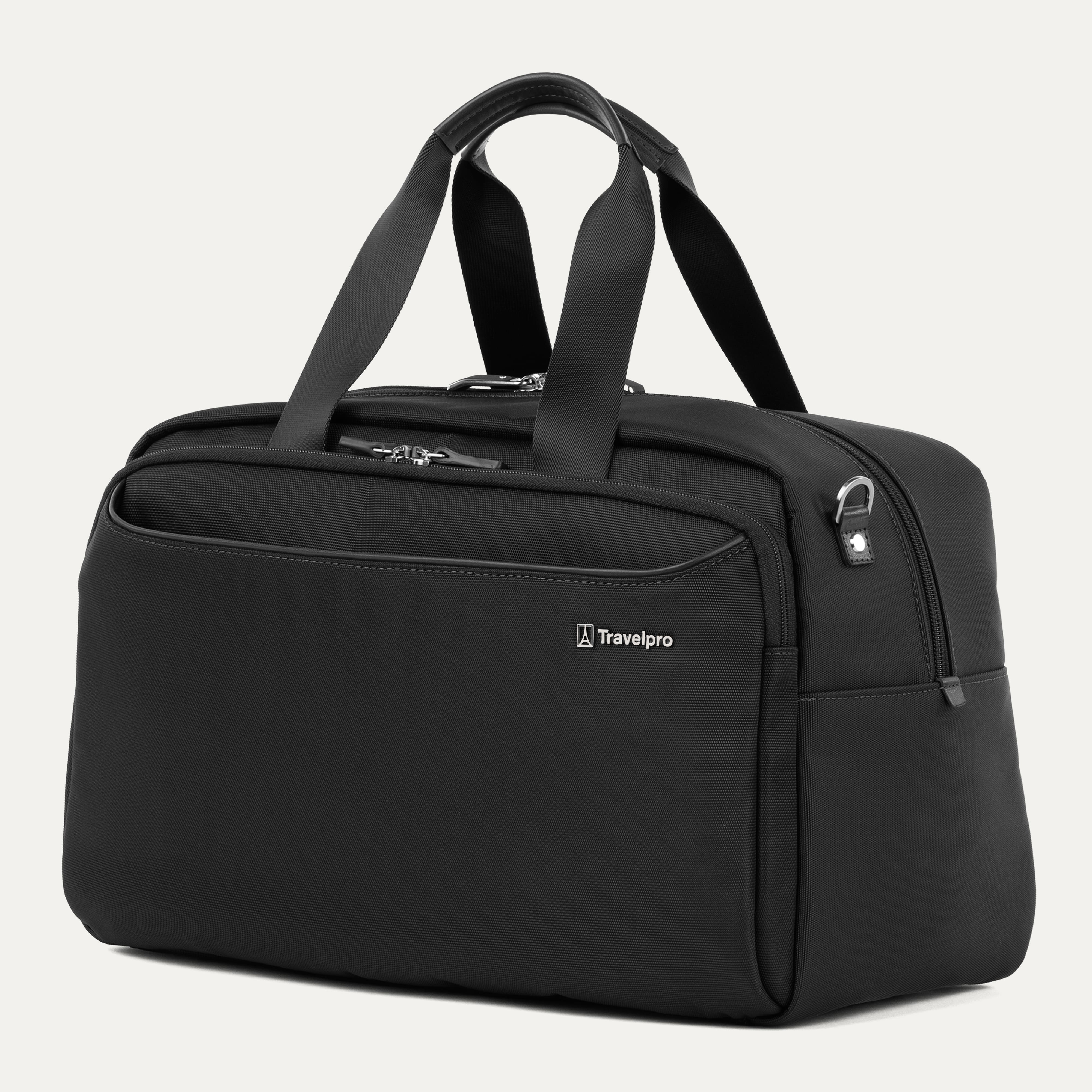 Travelpro VersaPack+ UnderSeat Tote in Black — detail view