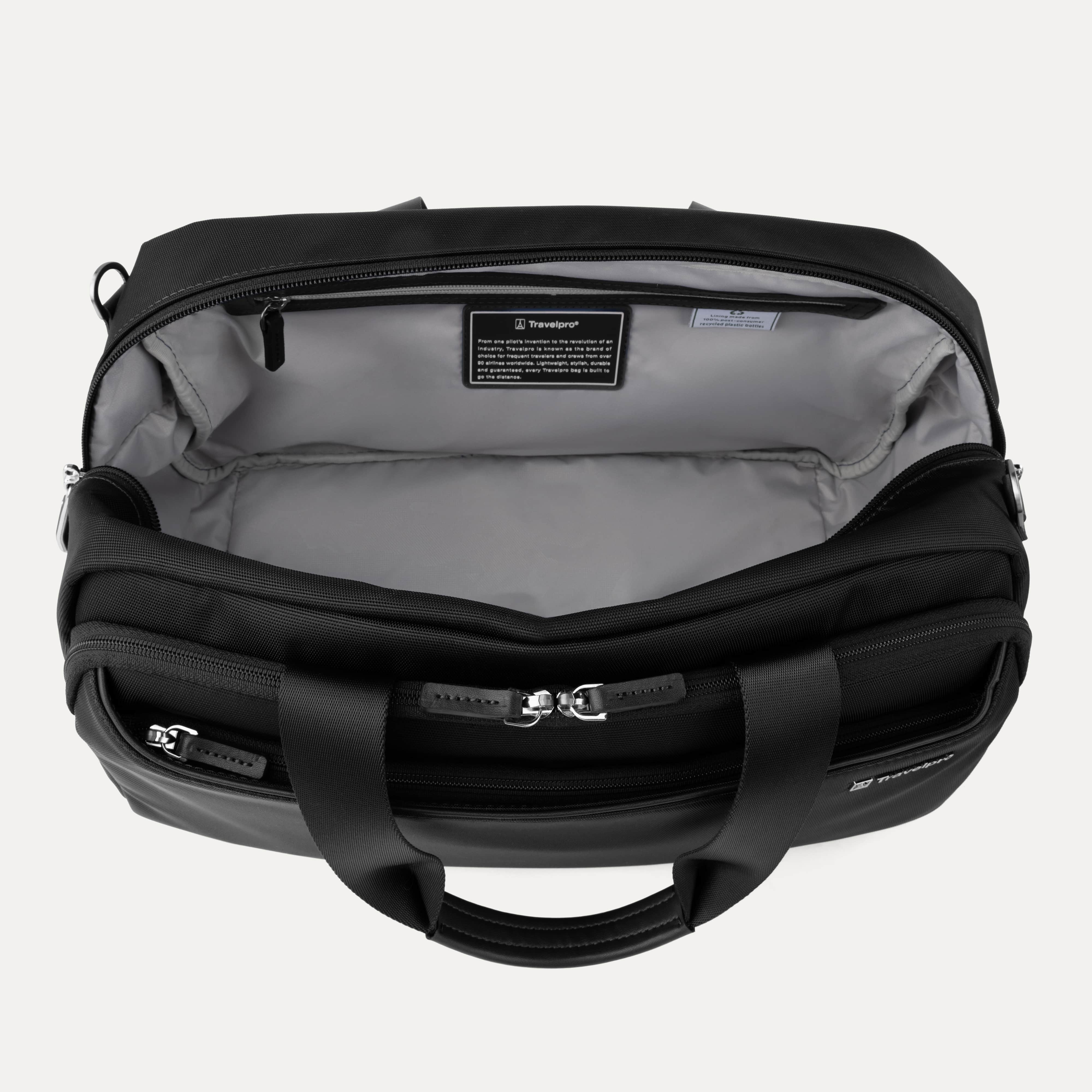 Travelpro VersaPack+ UnderSeat Tote in Black — angle view 2