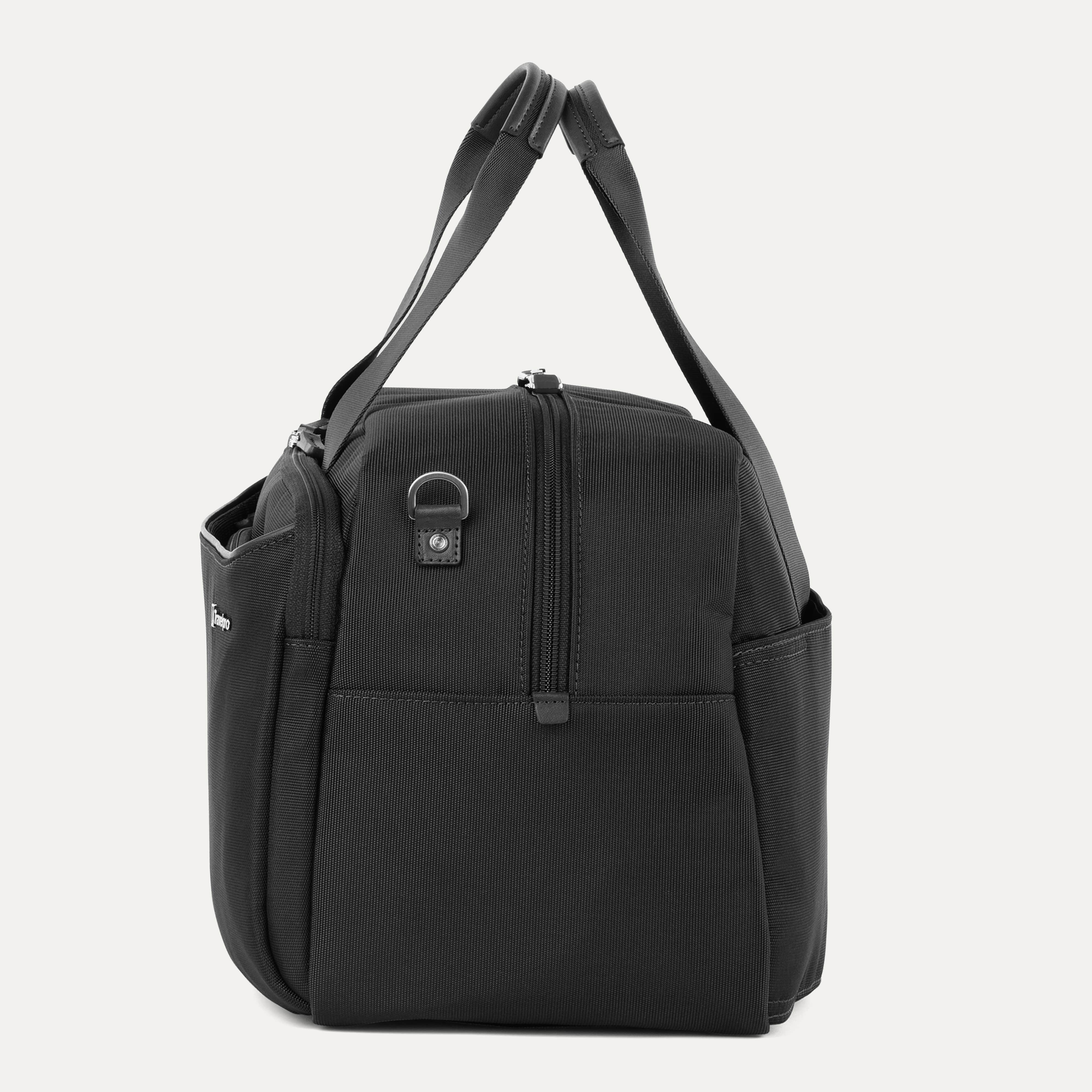 Travelpro VersaPack+ UnderSeat Tote in Black — interior view