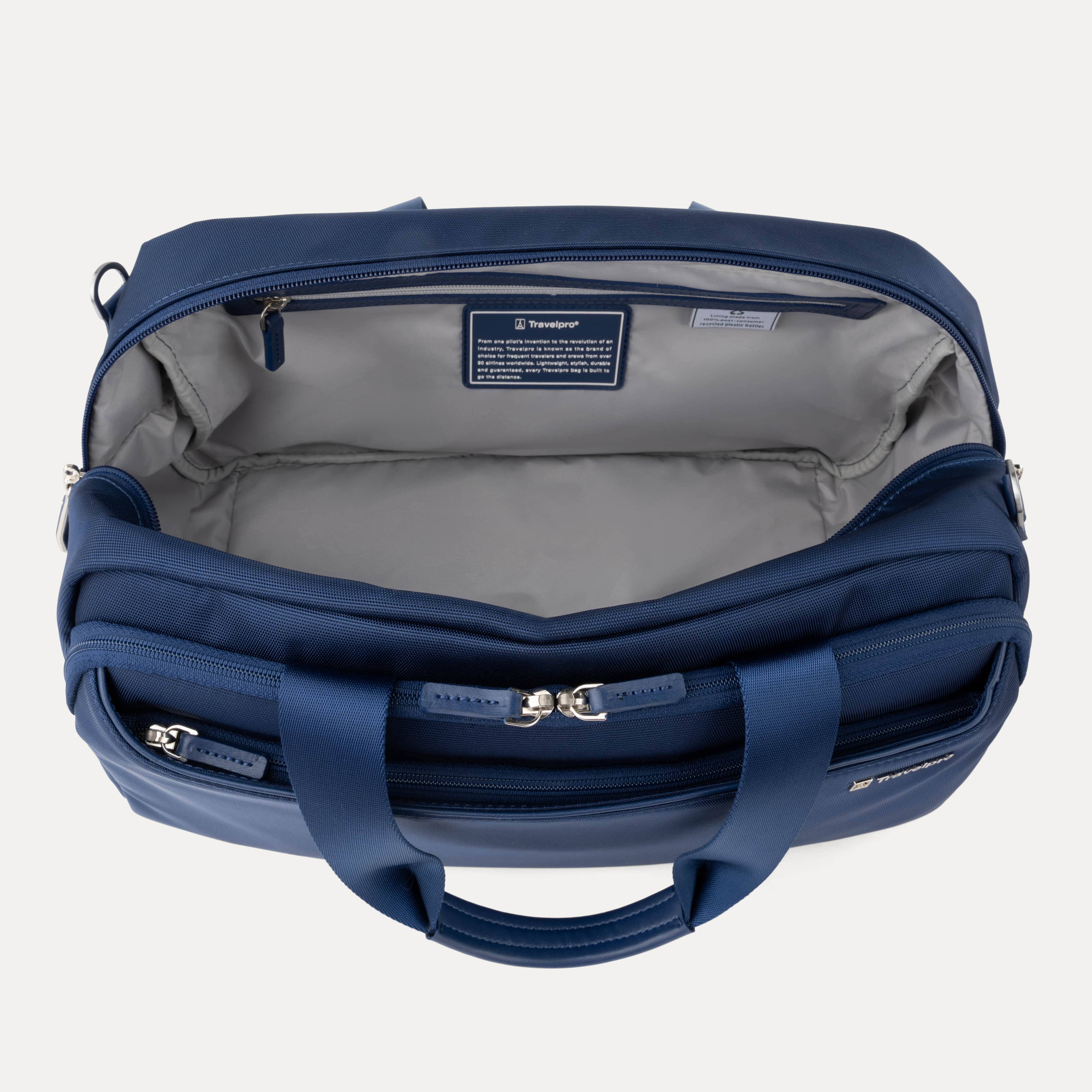 Travelpro VersaPack+ UnderSeat Tote in Estate Blue — angle view 2
