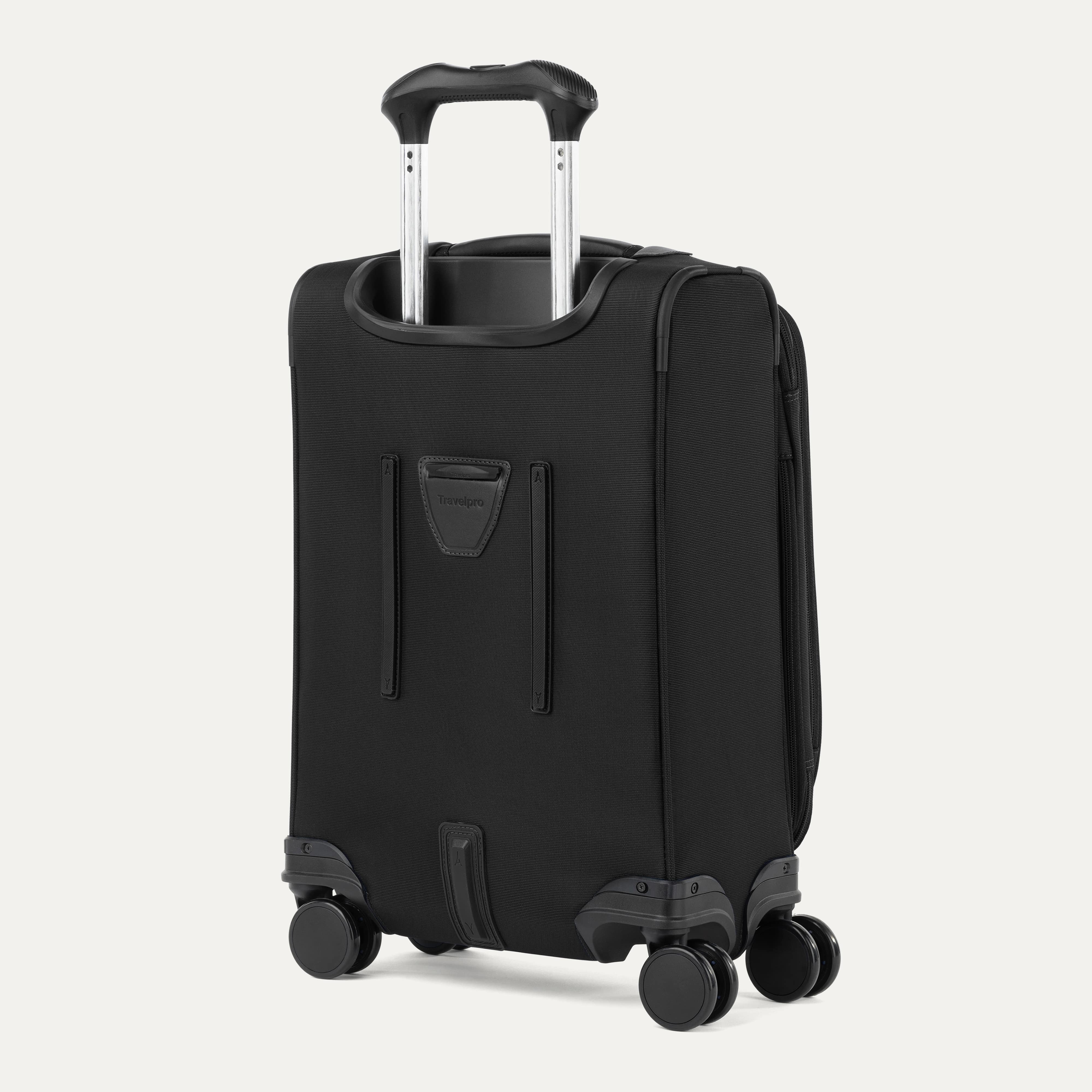 Travelpro VersaPack+ Compact Carry-On Spinner in Black — interior view