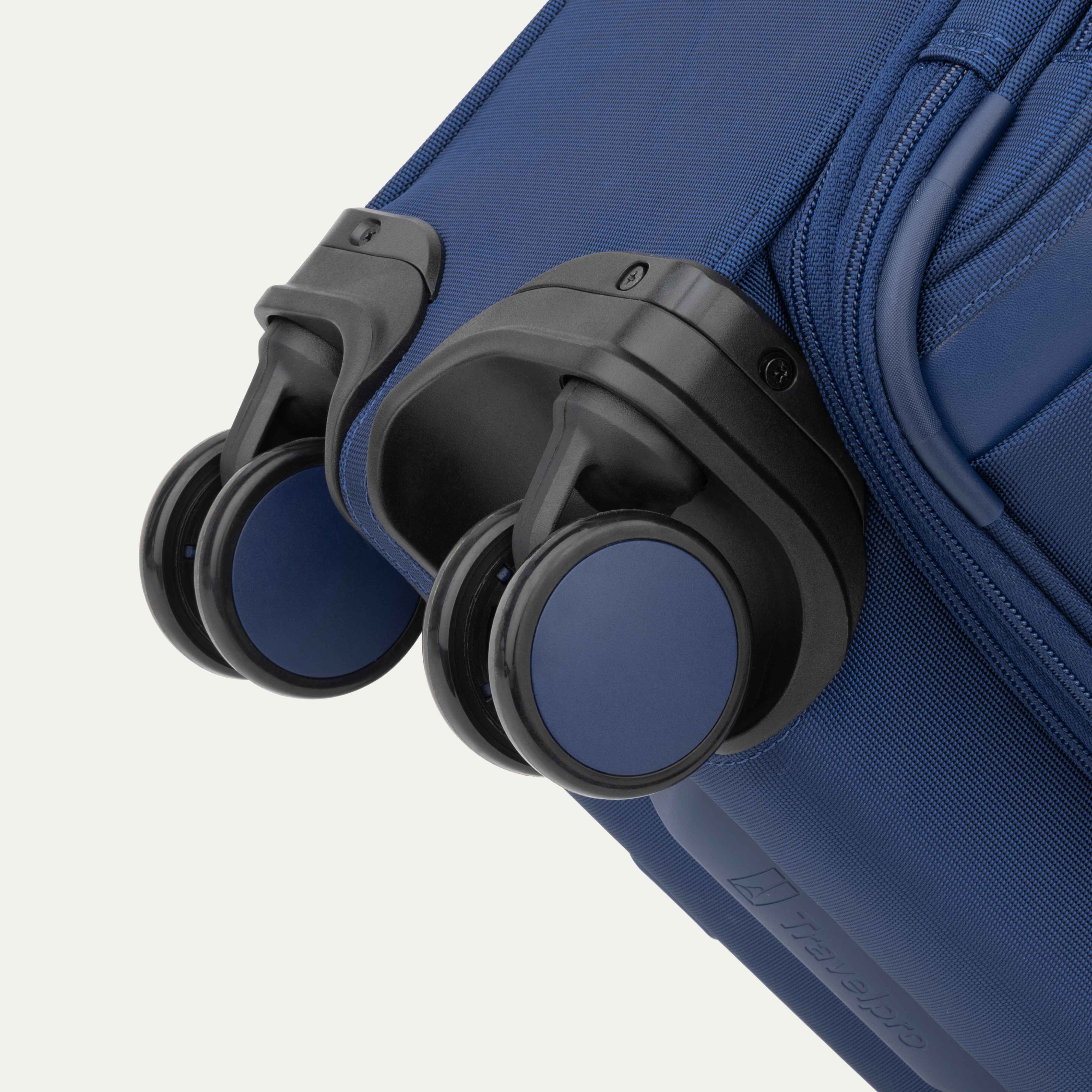 Travelpro VersaPack+ Compact Carry-On Spinner in Estate Blue — detail view
