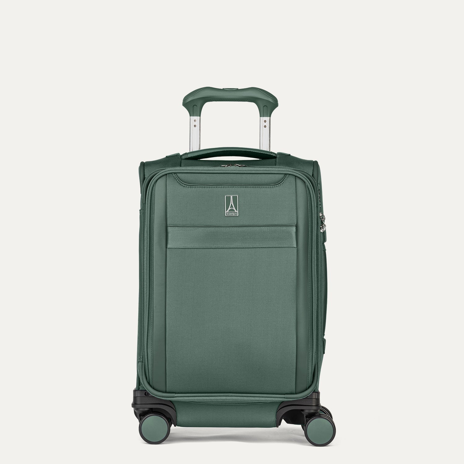 Travelpro VersaPack+ Compact Carry-On Spinner in Desert Sage Green — front view
