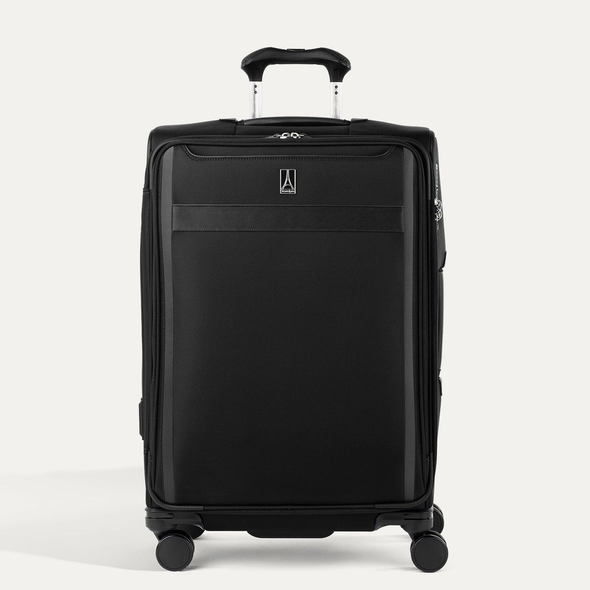 Travelpro VersaPack+ Medium Check-In Spinner in Black — front view