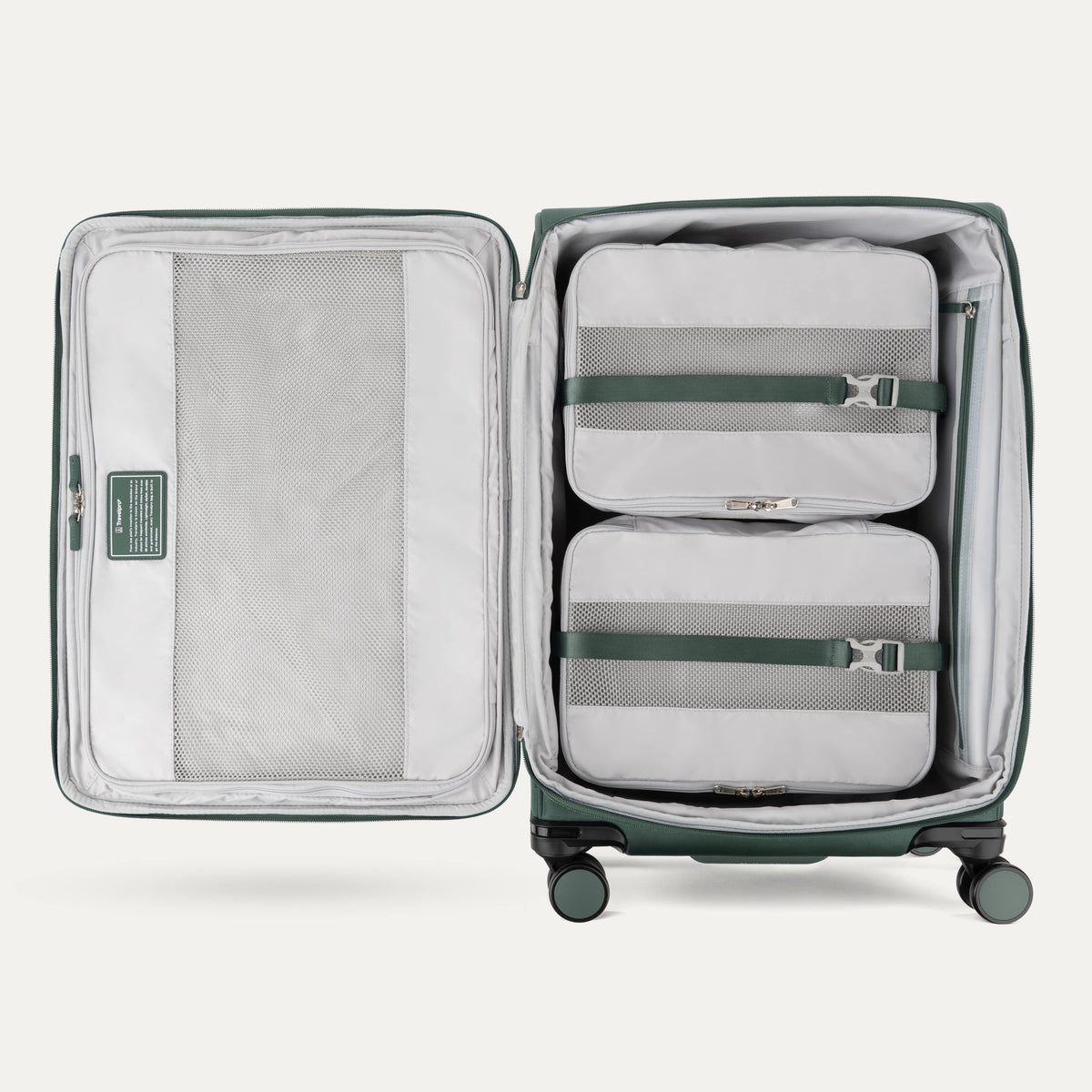 Travelpro VersaPack+ Medium Check-In Spinner in Desert Sage Green — interior view 2