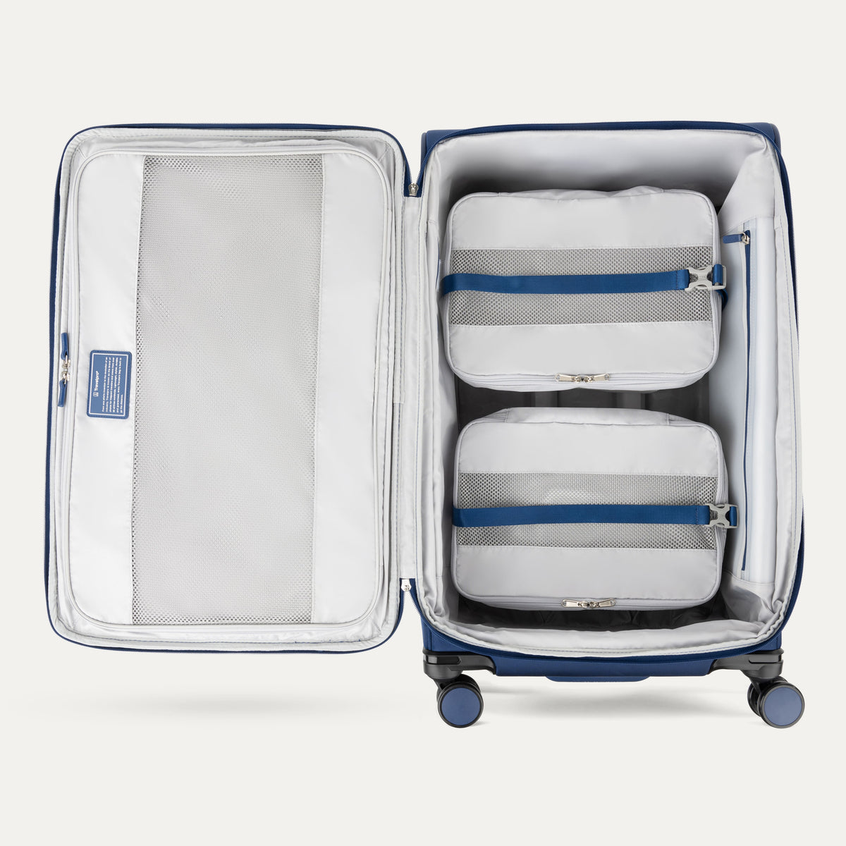 Travelpro VersaPack+ Large Check-In Spinner in Estate Blue — interior view 2