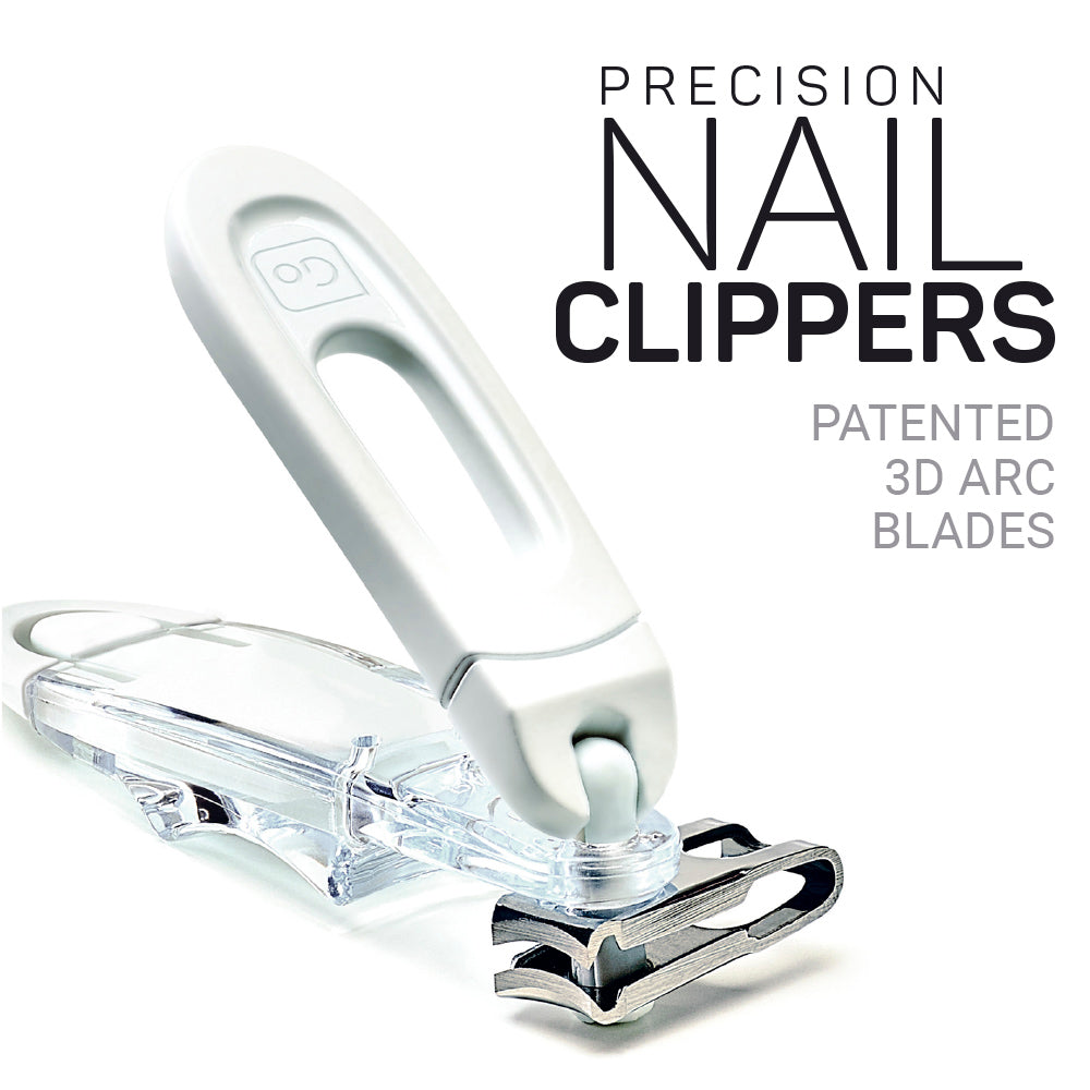 Go Travel Arc Blade Clippers in White — front view