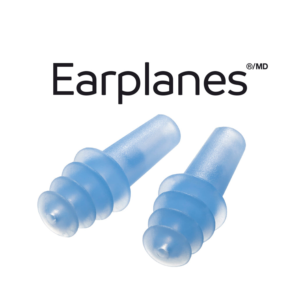 Go Travel Earplanes in Blueberry — front view