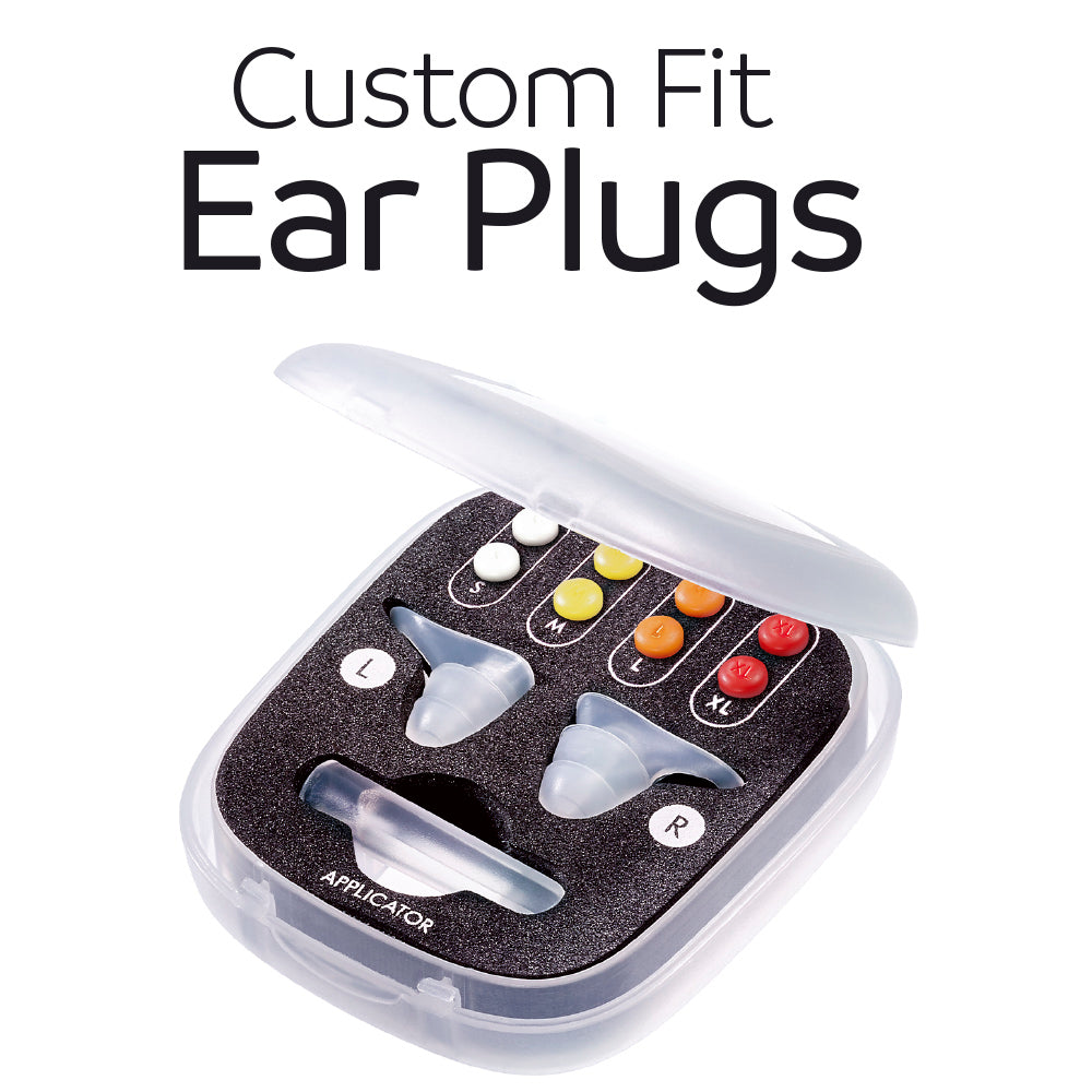 Go Travel Custom Fit Ear Plugs in White — front view
