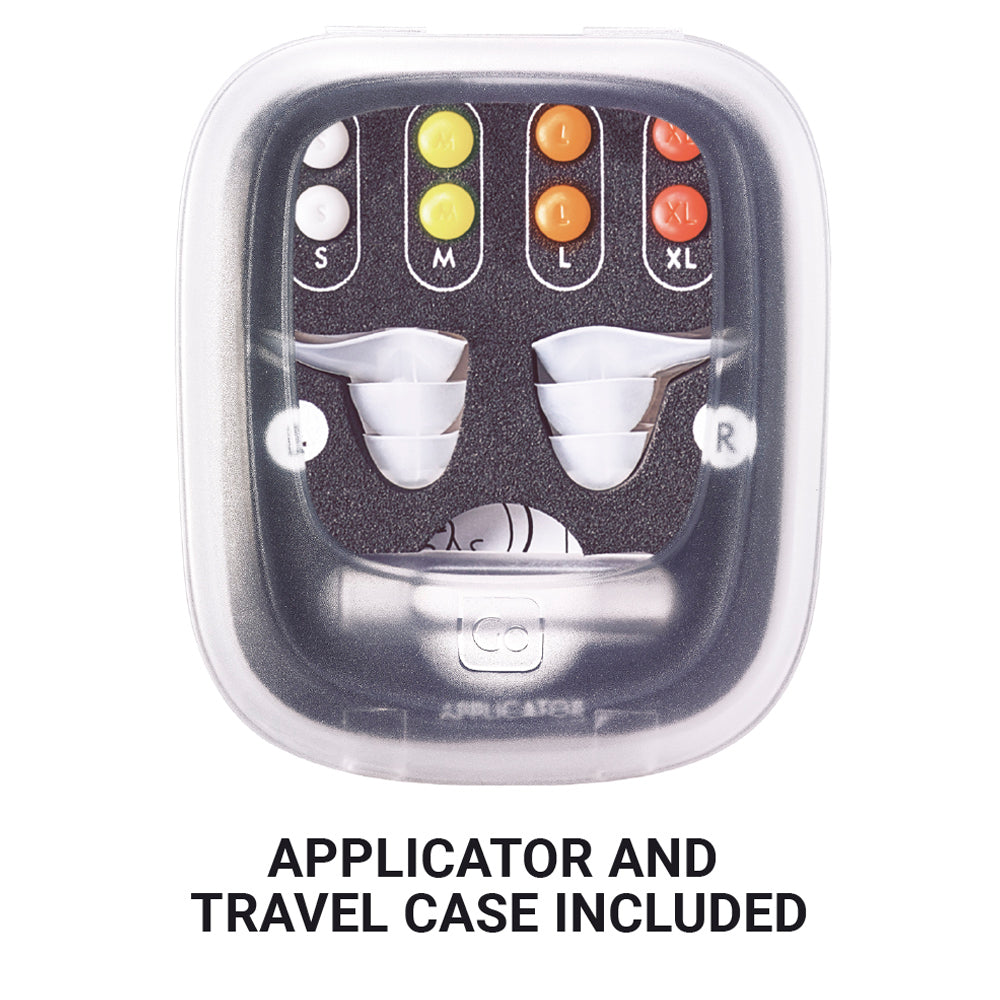 Go Travel Custom Fit Ear Plugs in White — lifestyle