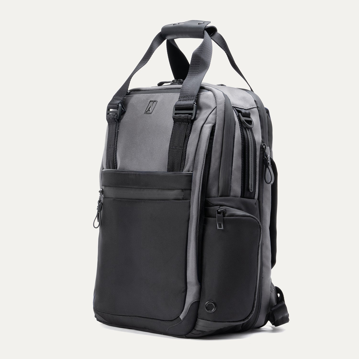 Travelpro Altitude Medium Expandable Laptop Backpack 25-30L in Falcon Grey — angle view 2