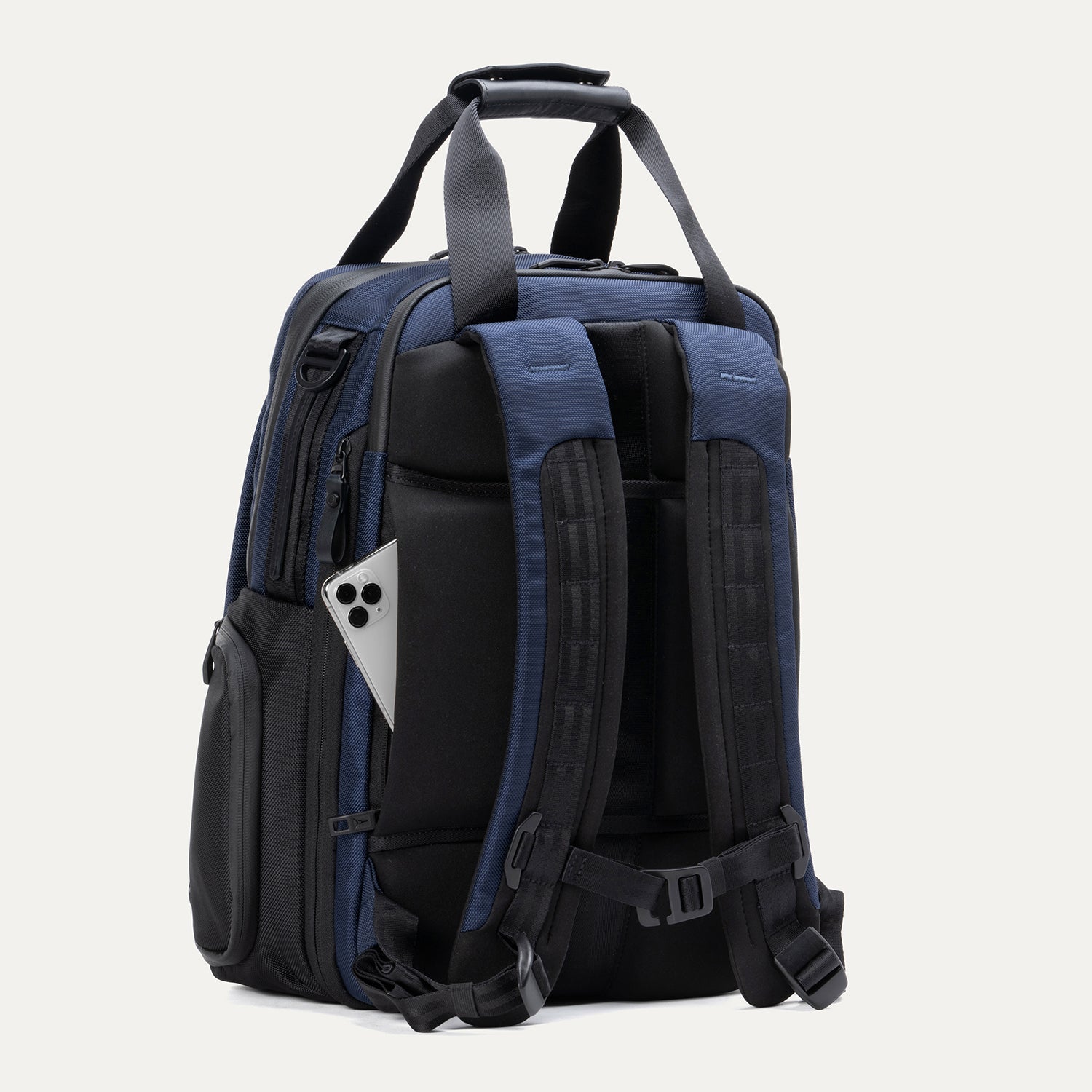 Travelpro Altitude Medium Expandable Laptop Backpack 25-30L in Aviator Navy — angle view 3