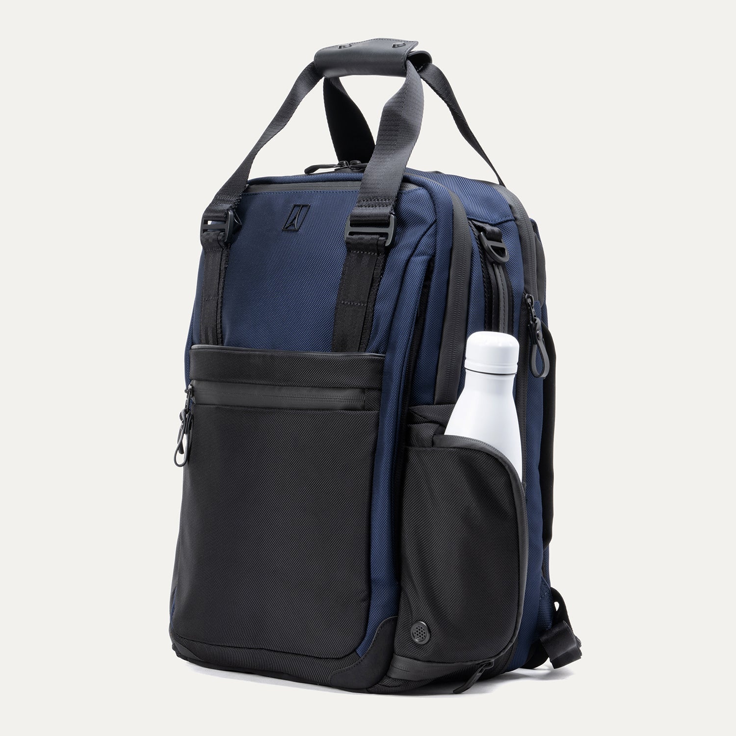 Travelpro Altitude Medium Expandable Laptop Backpack 25-30L in Aviator Navy — angle view 4